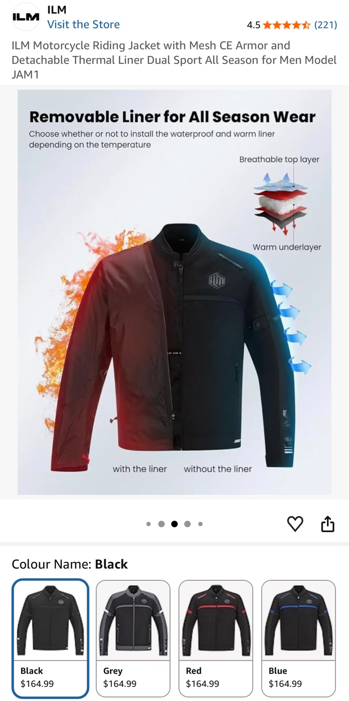 ILM Motorcycle Riding Jacket