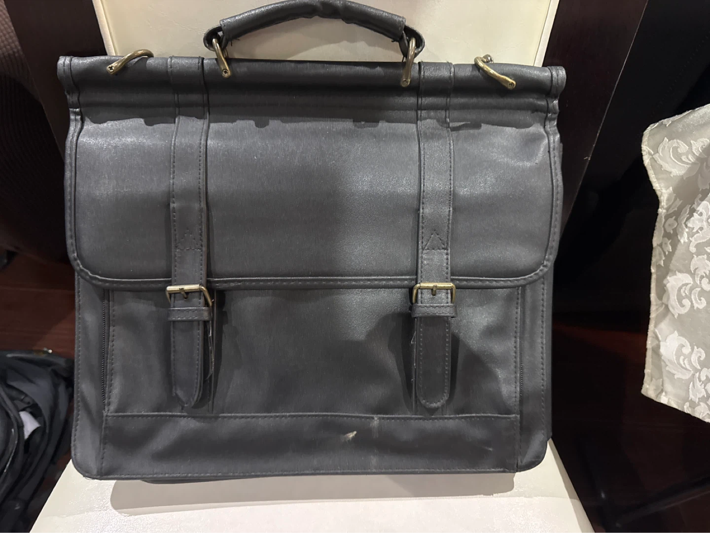 Dark Grey Satchel Bag