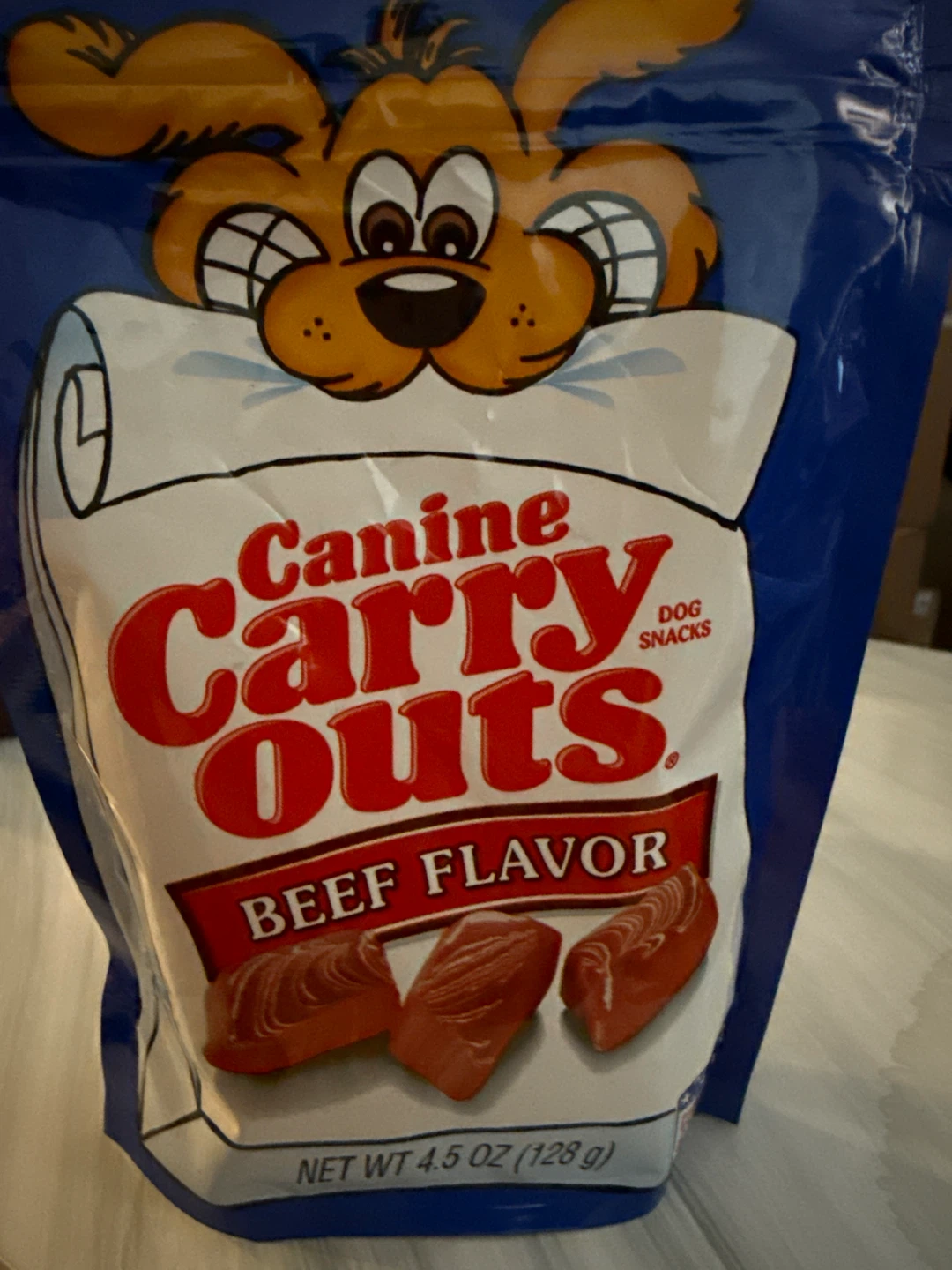 Canine Carry Outs Beef Flavor Dog Snacks 4.5 oz