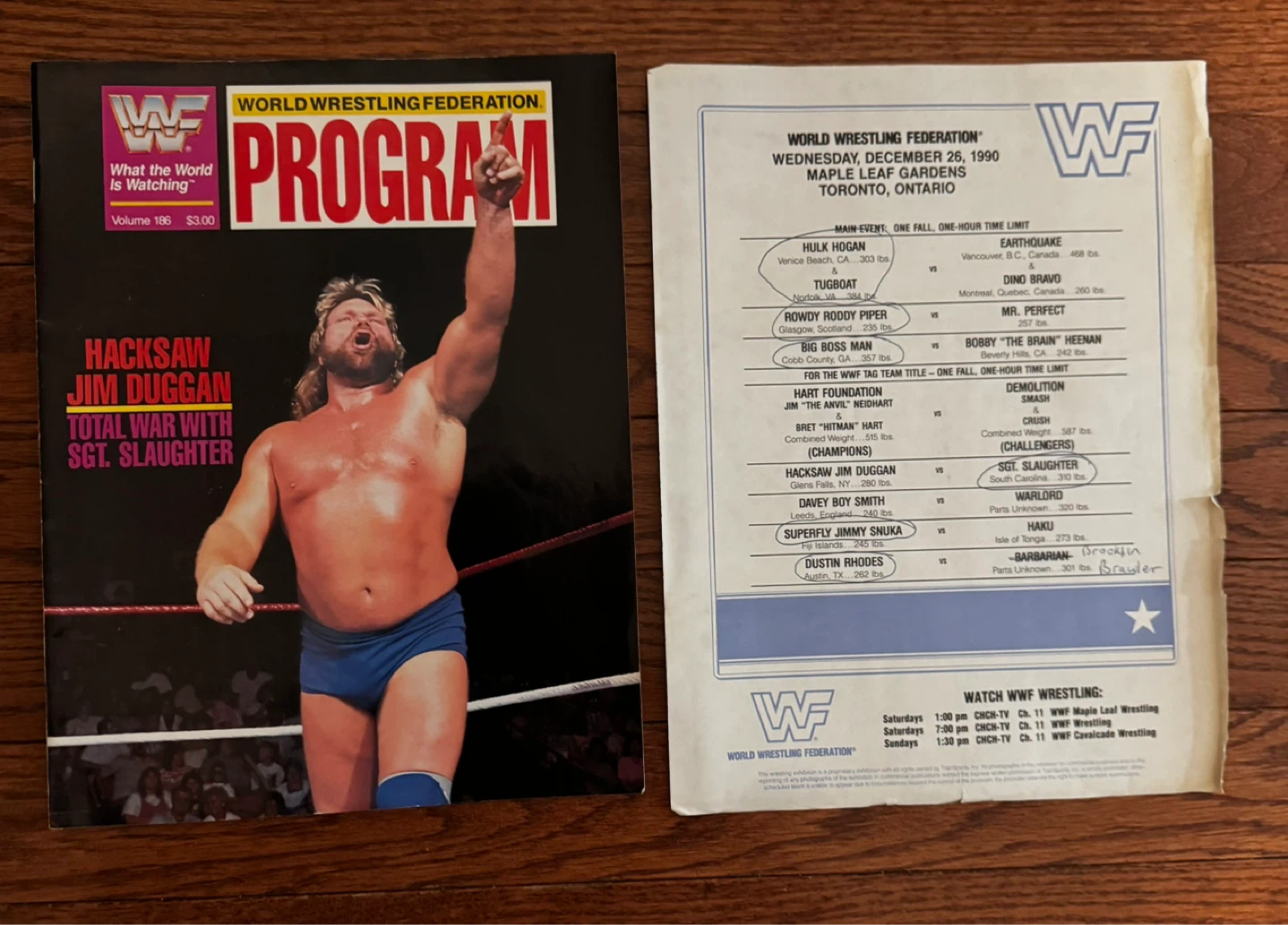 WWF Wrestling Program - December 1990