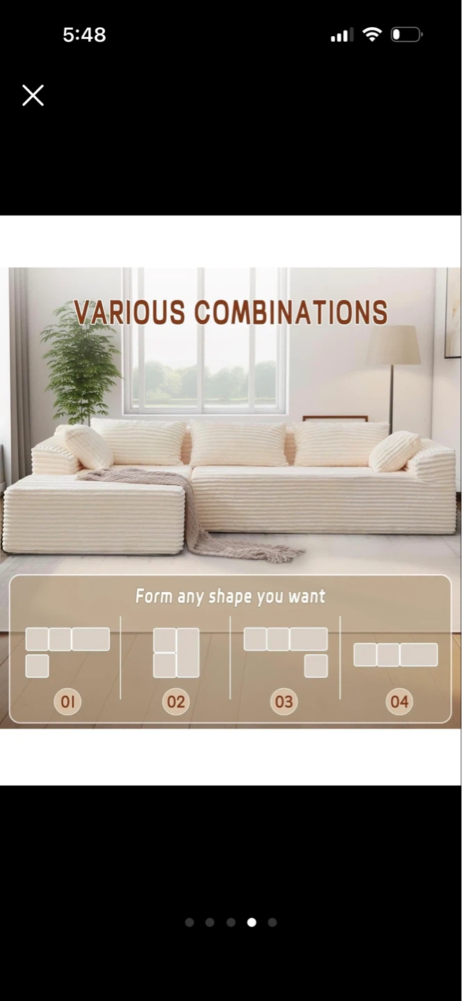 Modular Sectional Couch with Ottoman