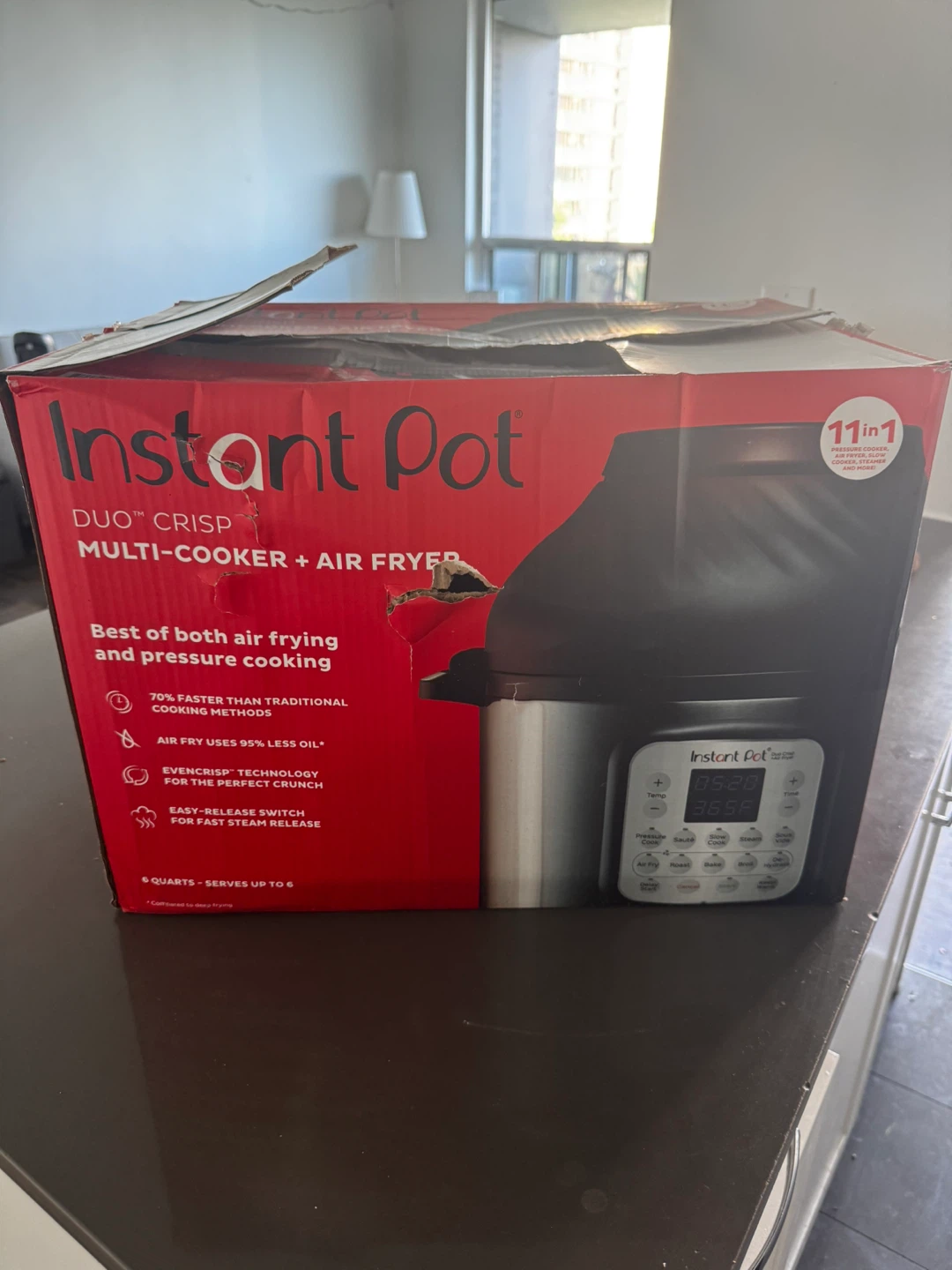 Instant Pot Duo Crisp Multi-Cooker + Air Fryer 6-Quart