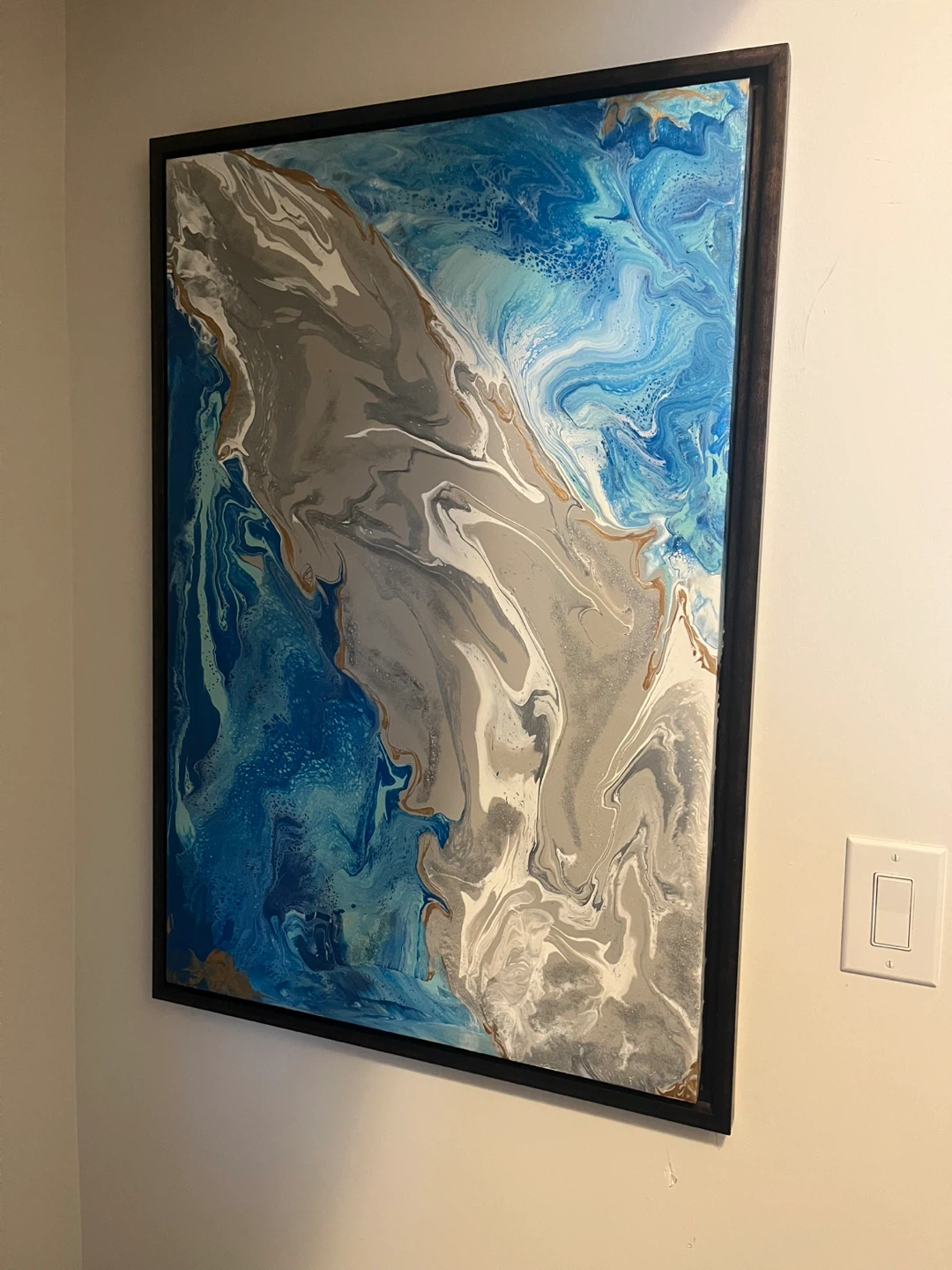Abstract Pour Painting Wall Art