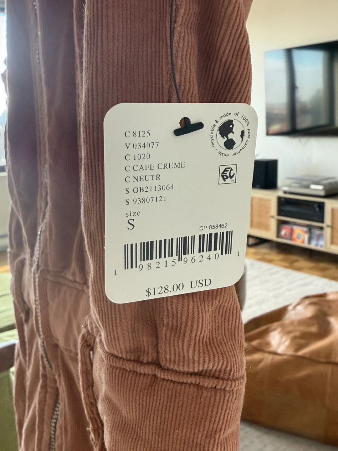 Free People Corduroy Romper — Size S New with Tags - photo 3