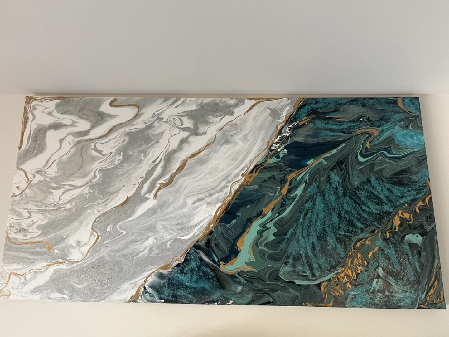 Abstract Pour Painting