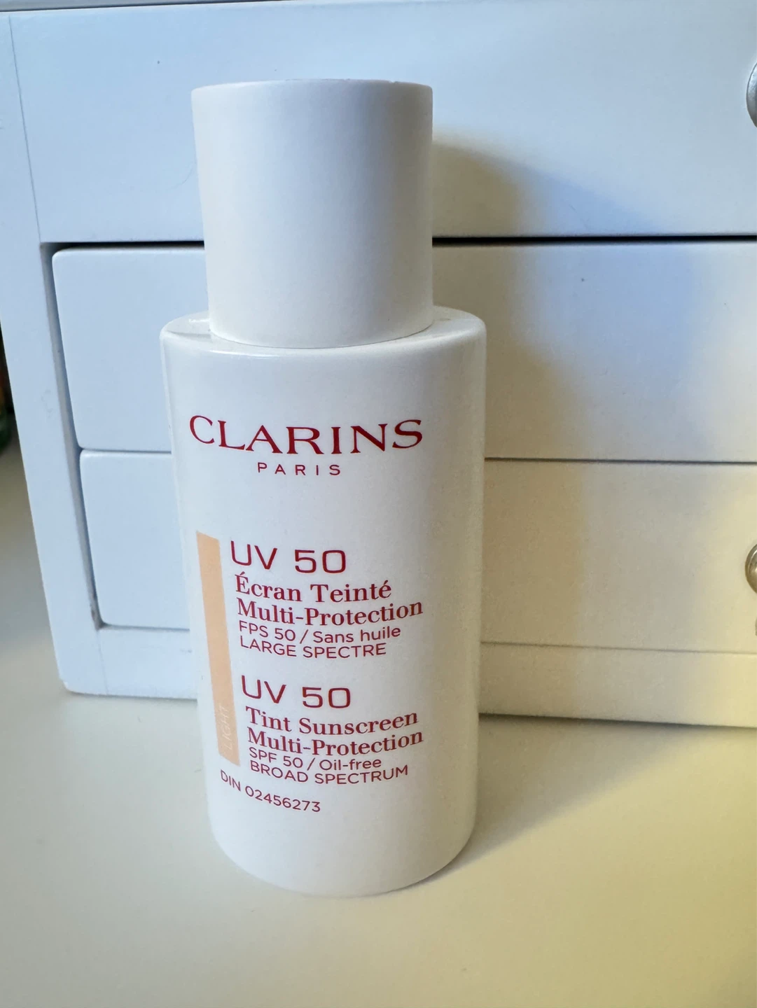 Clarins UV 50 Tinted Sunscreen in Light