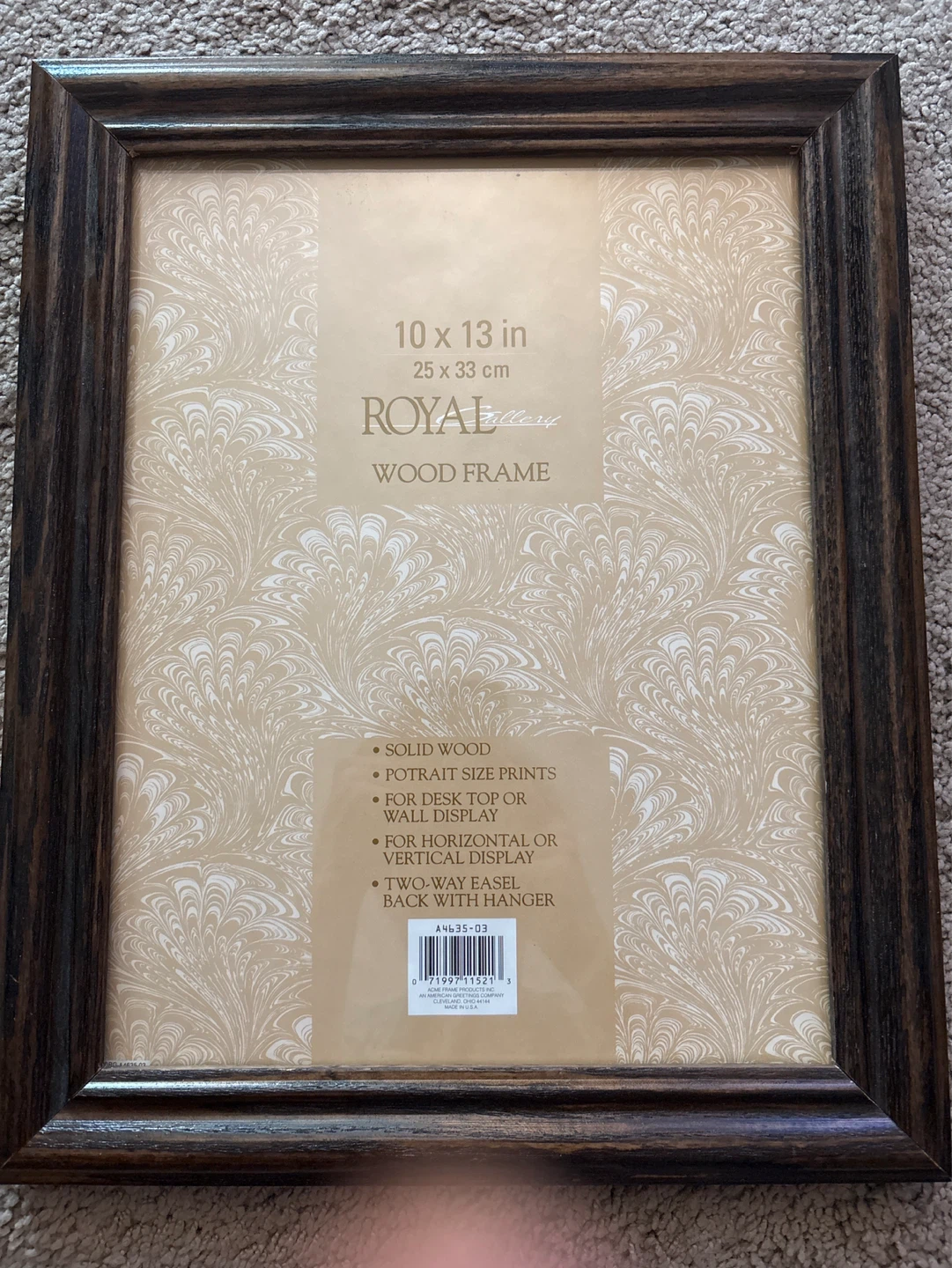Royal Collection Wood Photo Frame 10x13 in