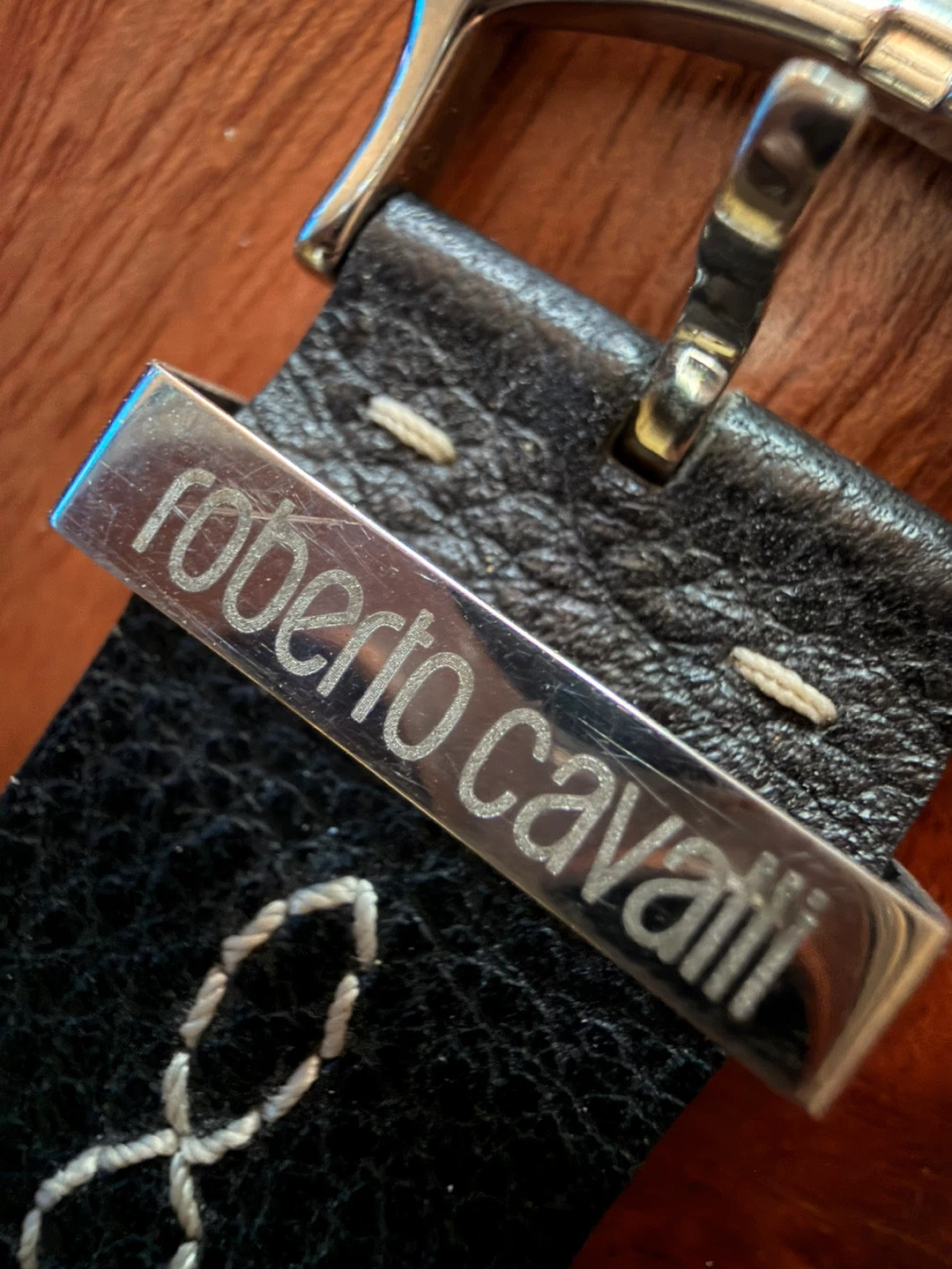 Roberto Cavalli Locket Watch Black Leather - photo 3