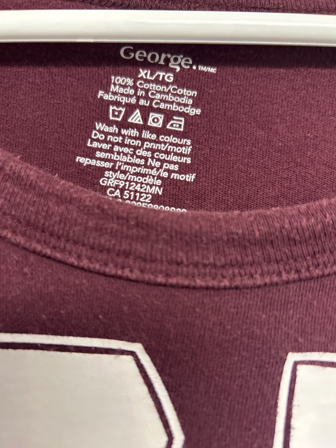 George Men's Burgundy & Blue "75" T-Shirt XL/TG - photo 2