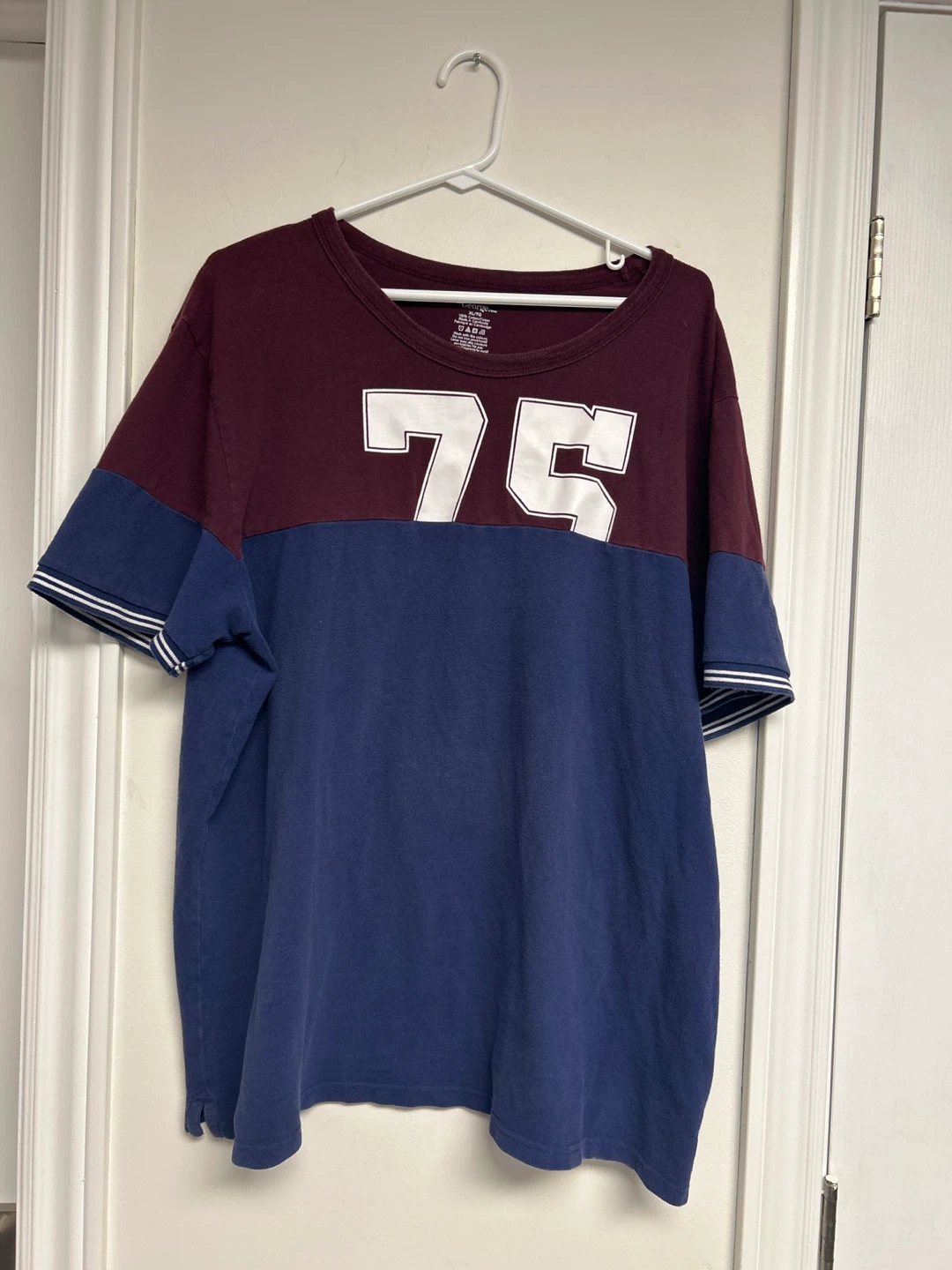 George Men's Burgundy & Blue "75" T-Shirt XL/TG - photo 4
