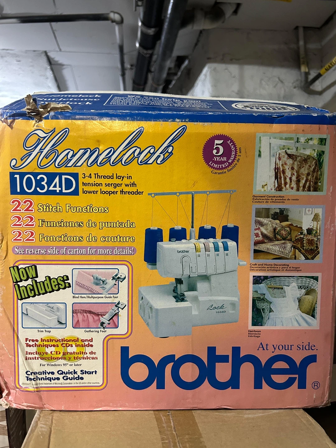 Brother Homelock 1034D Serger with 22 Stitch Functions