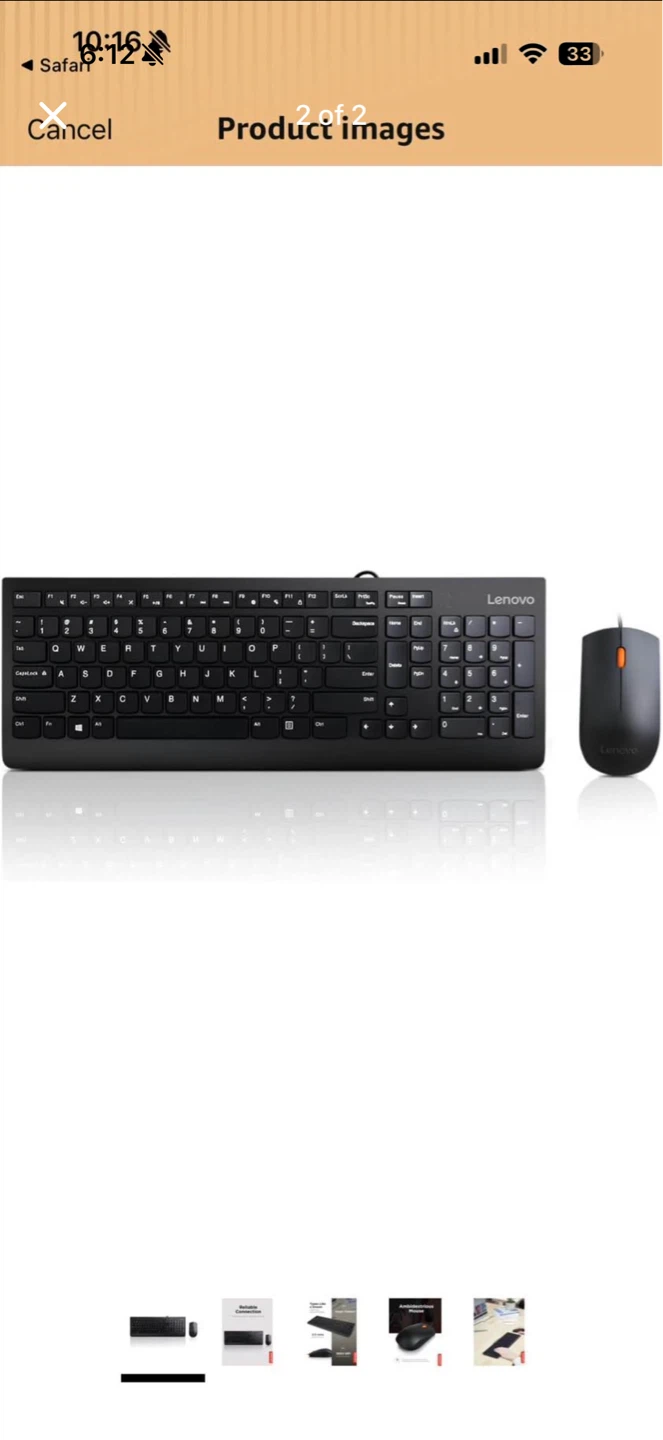 Lenovo Keyboard and Mouse Combo - photo 2