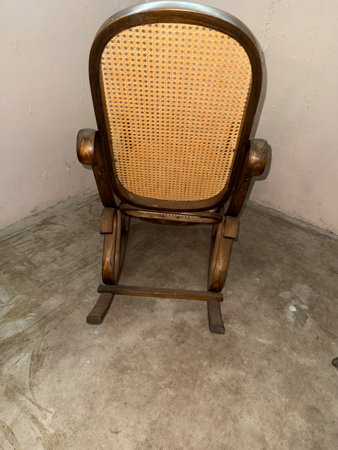 Wooden Rocking Chair with Wicker Seat - photo 4
