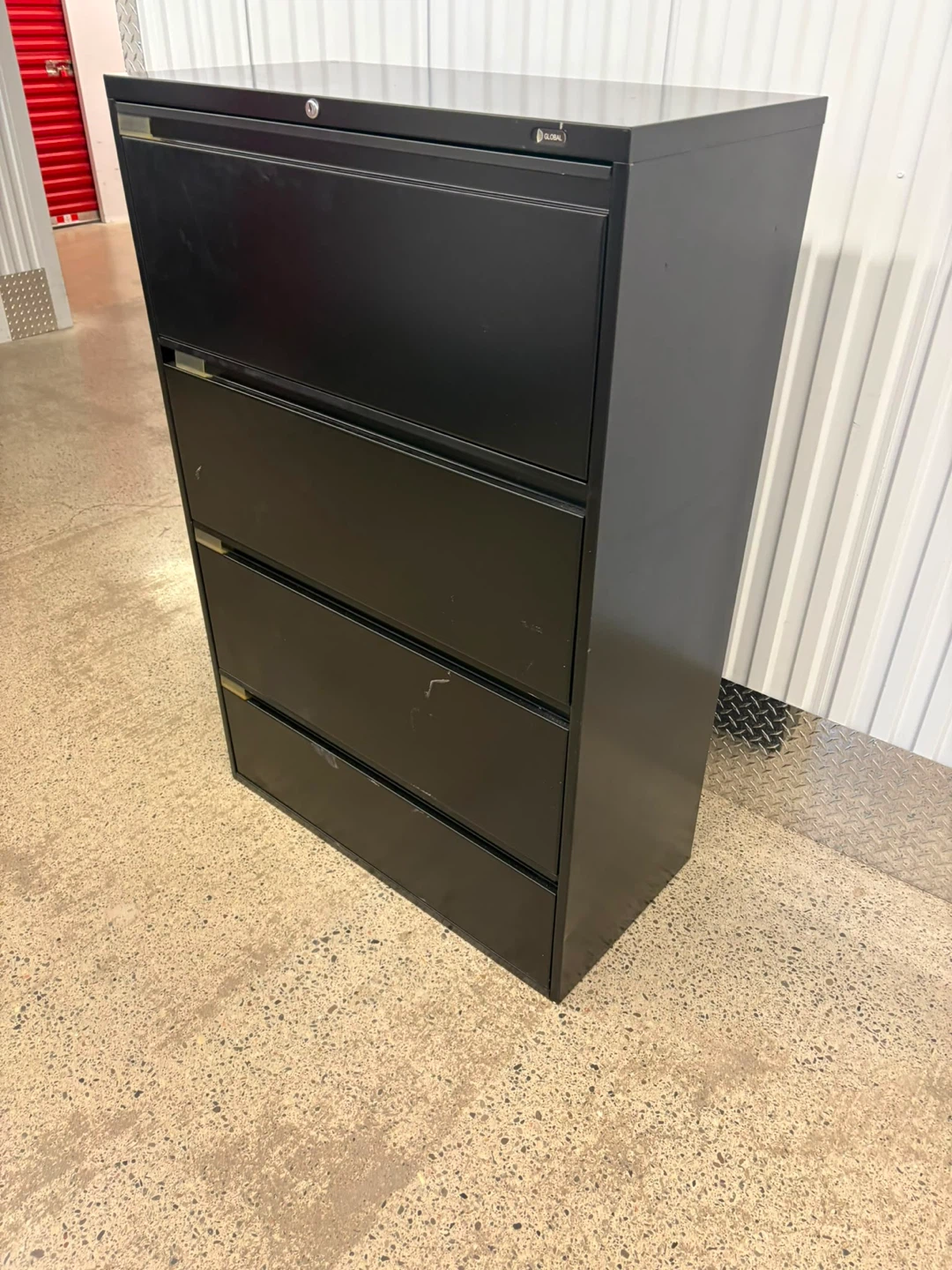 Global Filing Cabinet - 4 Drawer Black - photo 3