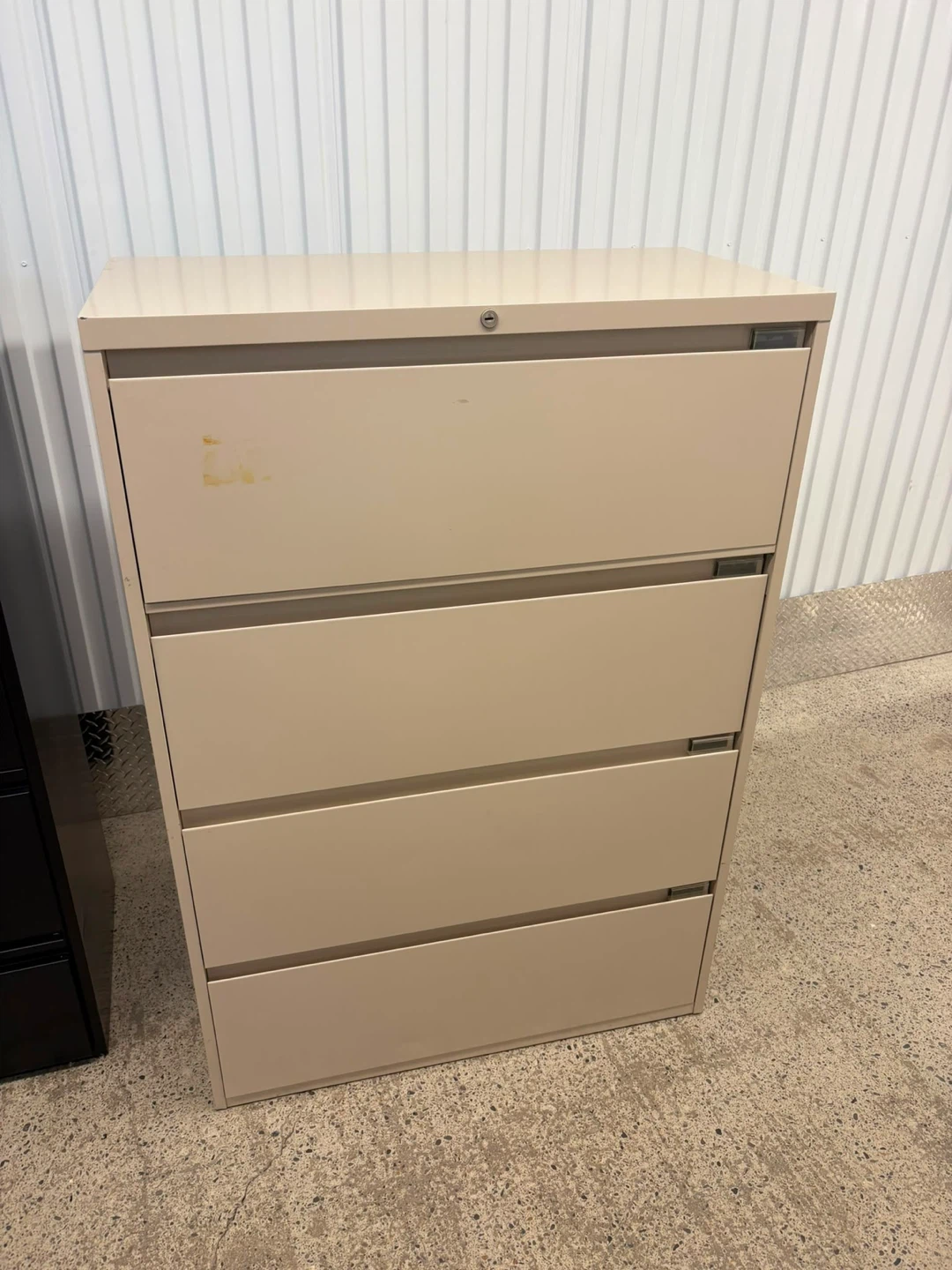 Tan 4-Drawer Metal Filing Cabinet - photo 2