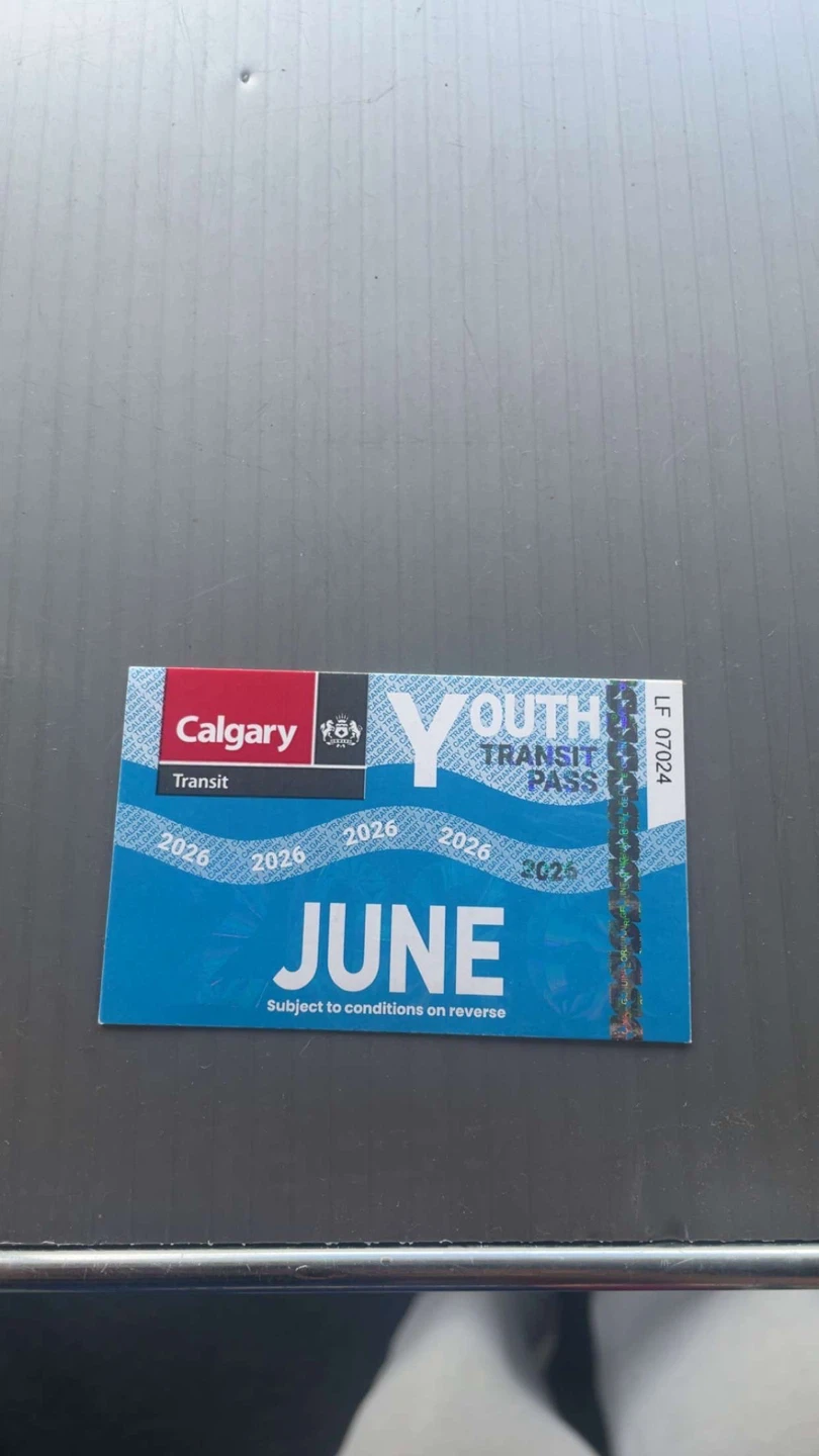 Calgary Transit Youth June Pass 2026