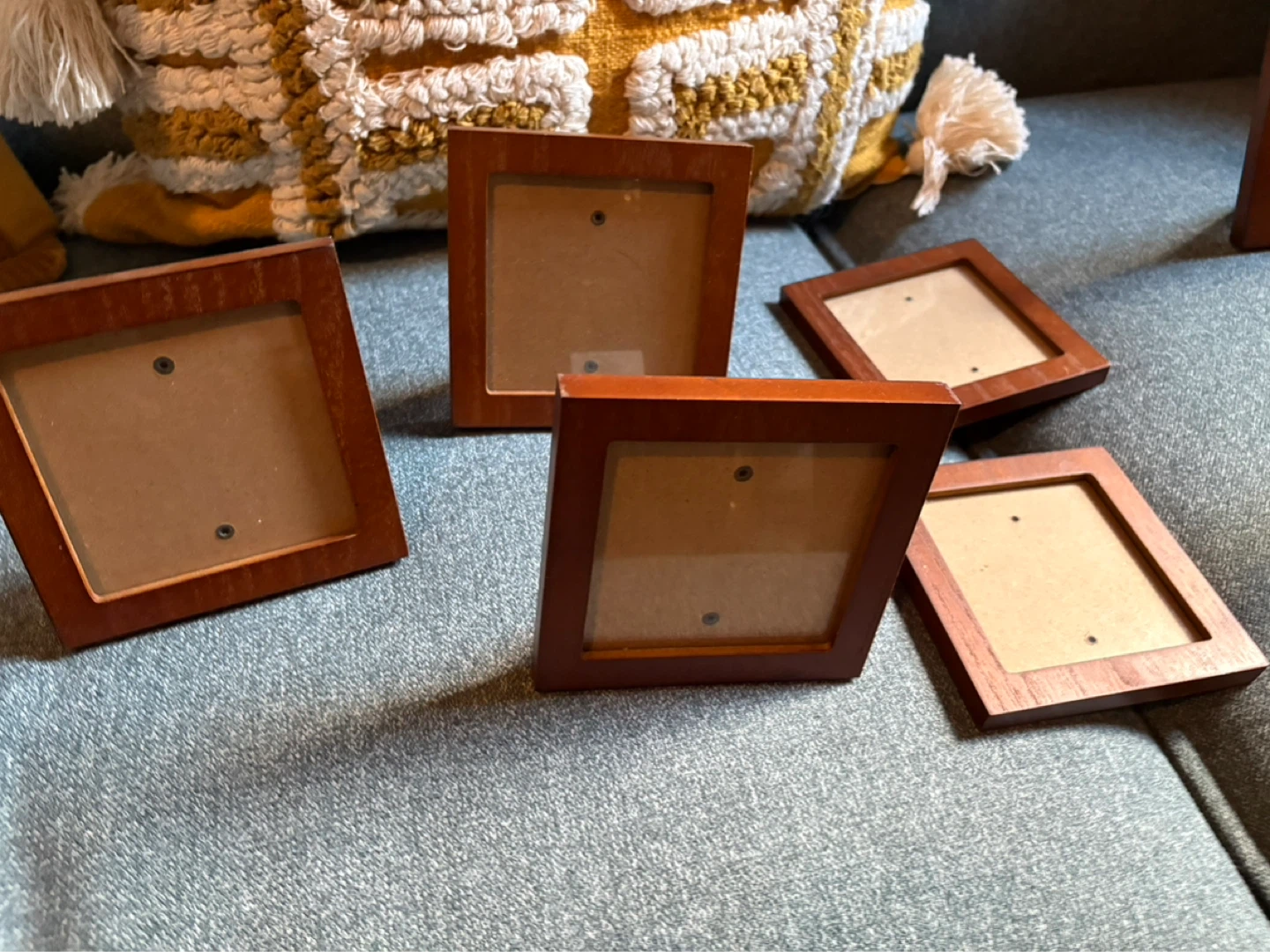 Set of 7 Small 4x4 Wooden  Frames