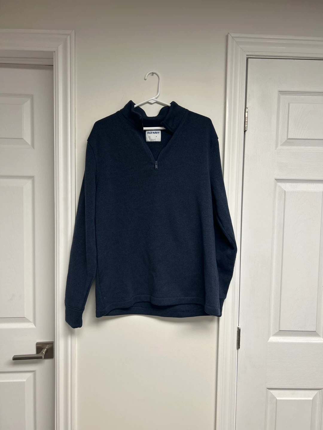 Old Navy Men's 1/4 Zip Pullover Sweater Navy Blue Size L - photo 5