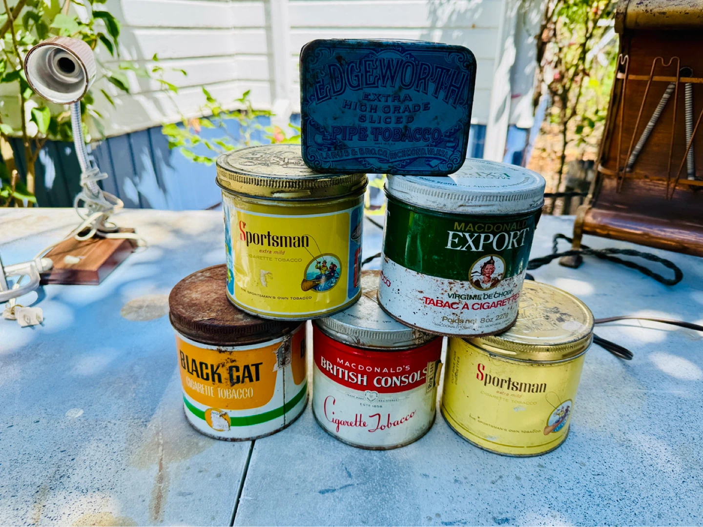 5 Vintage Tobacco tins