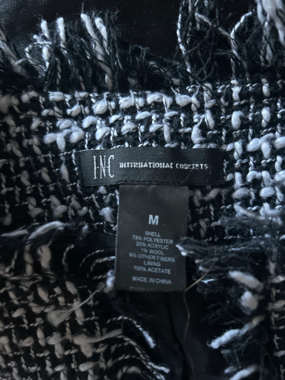 INC International Concepts Tweed Jacket Size M - photo 2