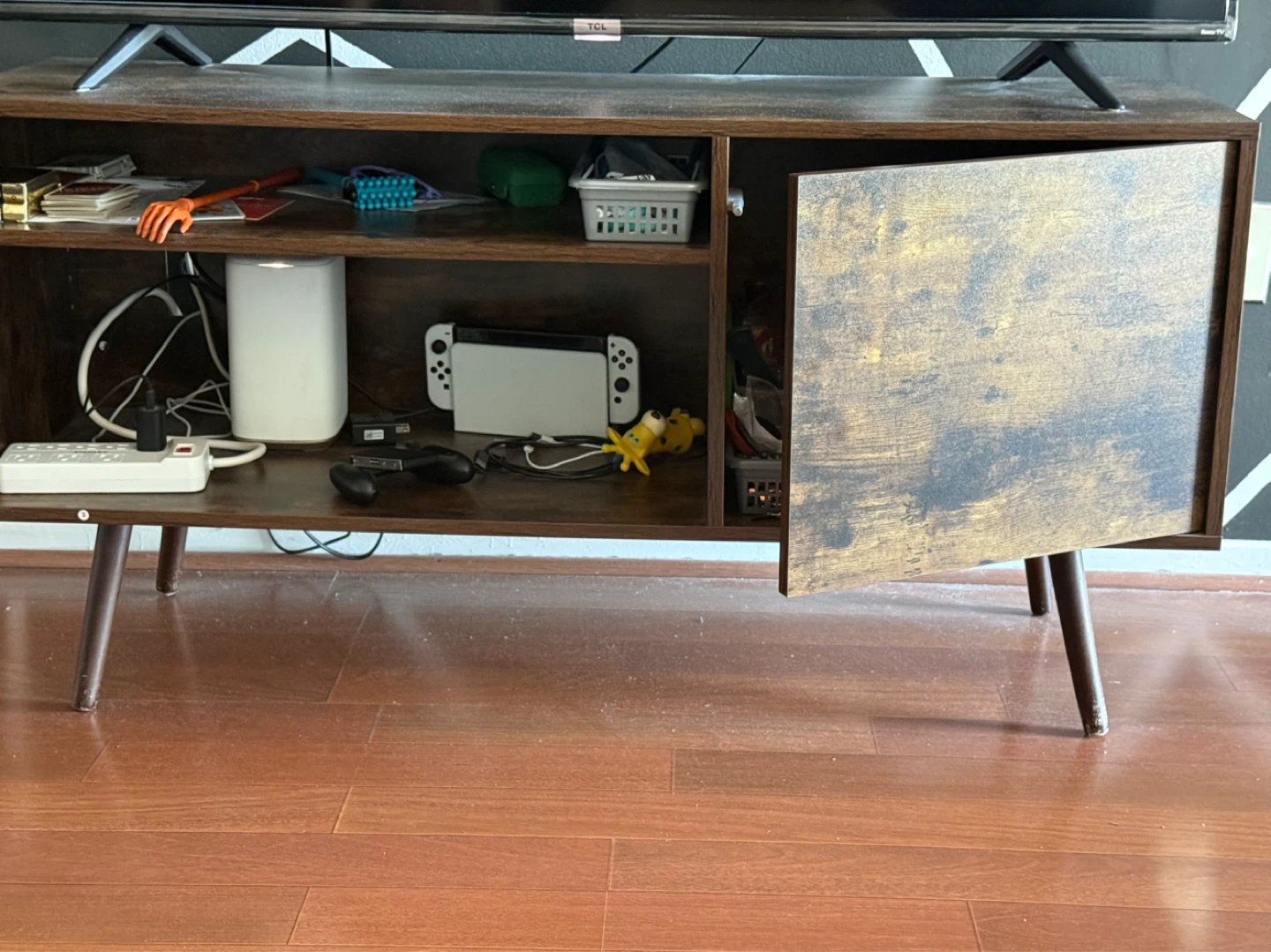 Rustic Wood Media Console - photo 2