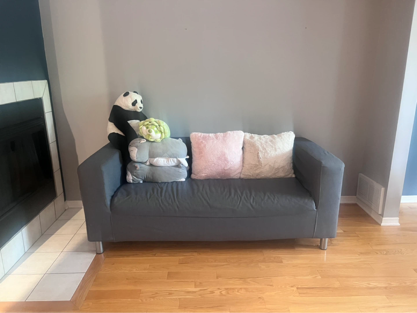 Dark Grey Loveseat Sofa(including all the toys) - photo 2