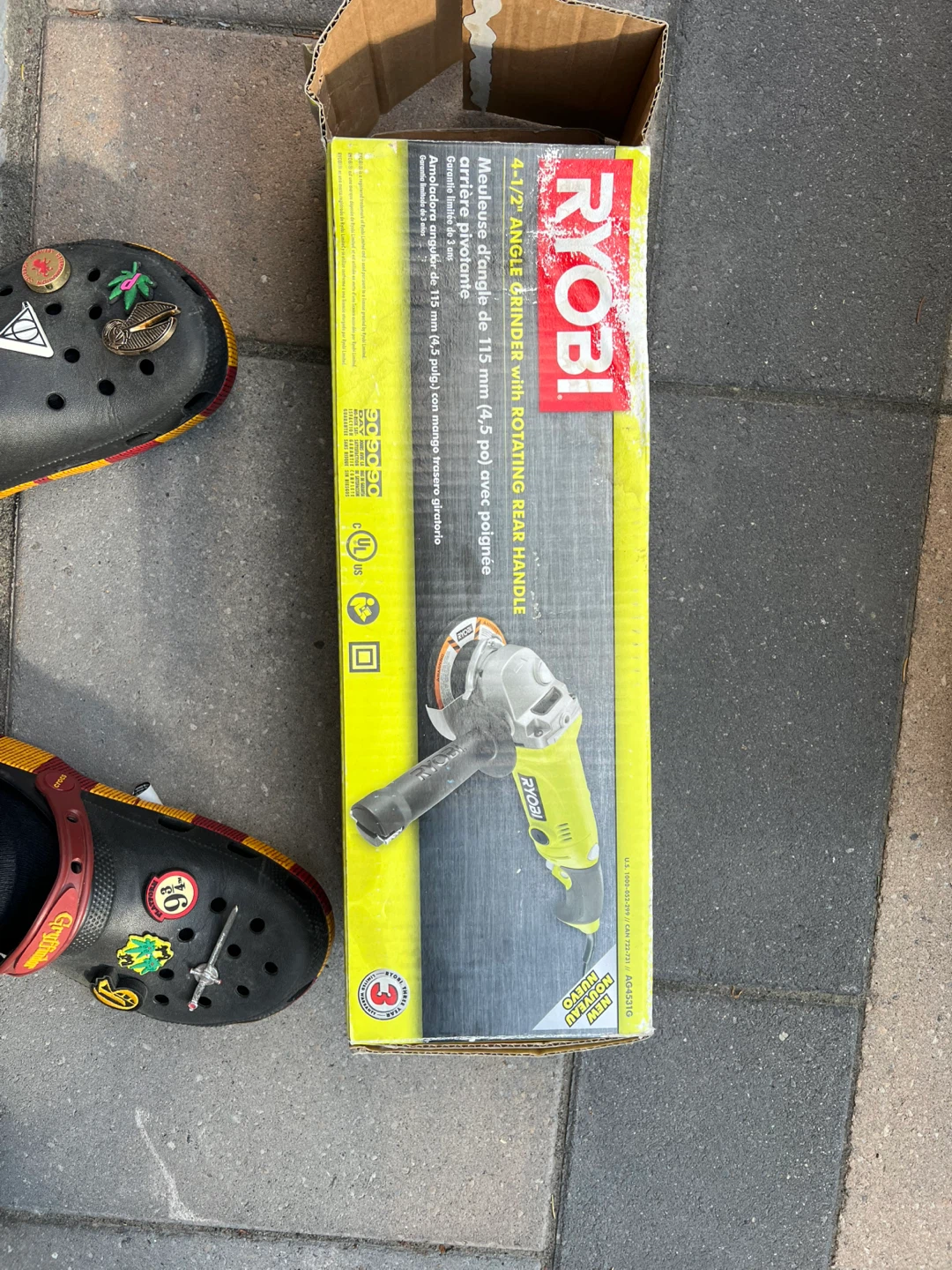 Ryobi 4-1/2" Angle Grinder with Rotating Rear Handle