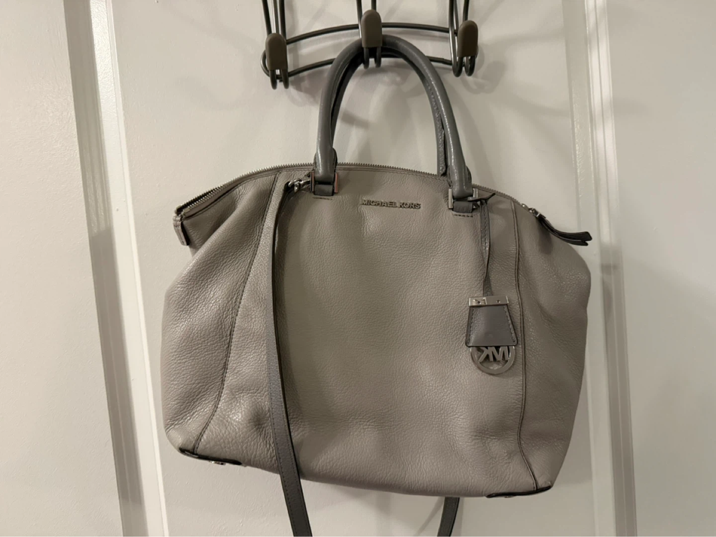 Michael Kors Grey Leather Tote Bag