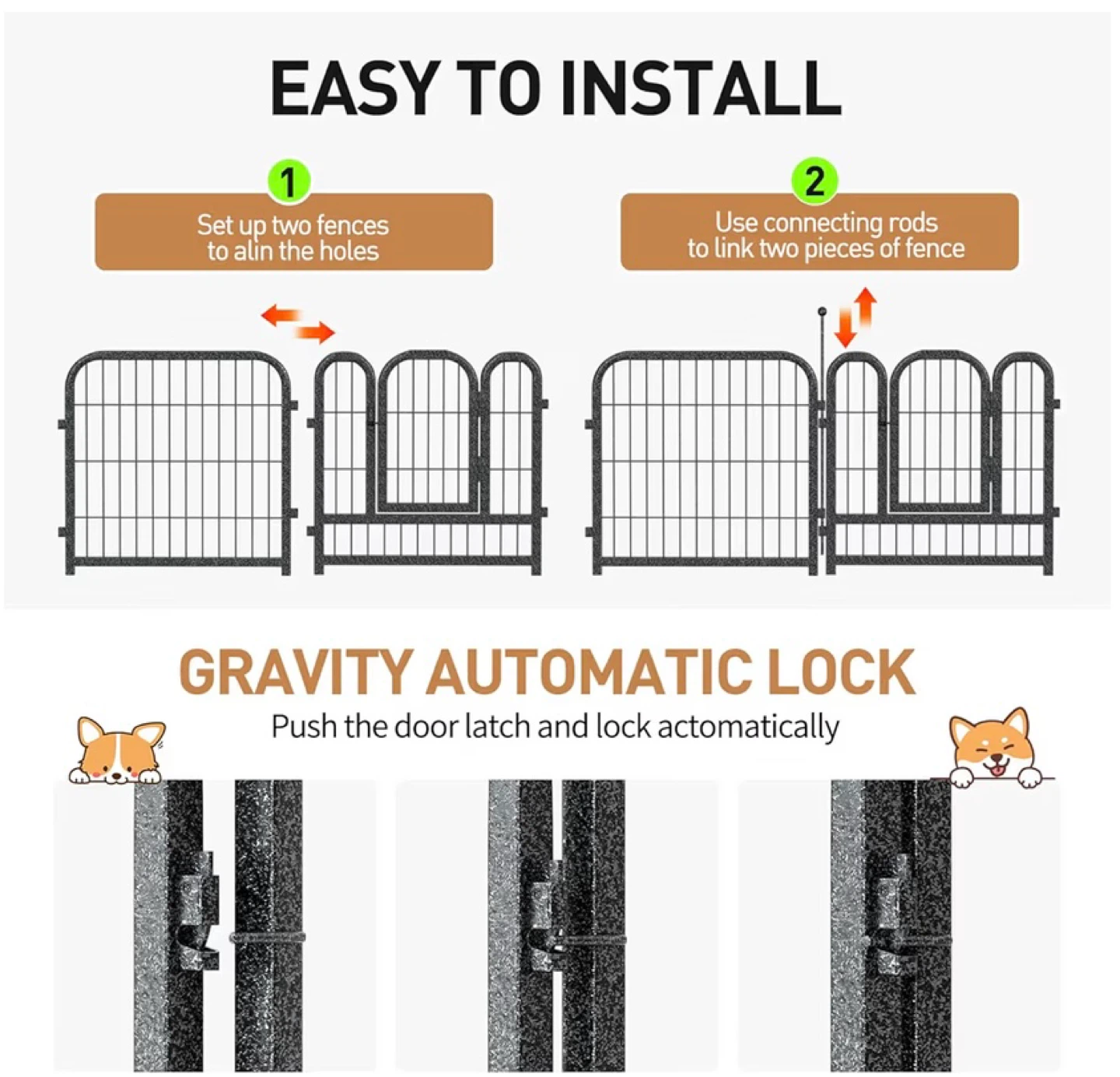 Brand new Black Metal Dog Playpen for Small/Medium Dogs - photo 5