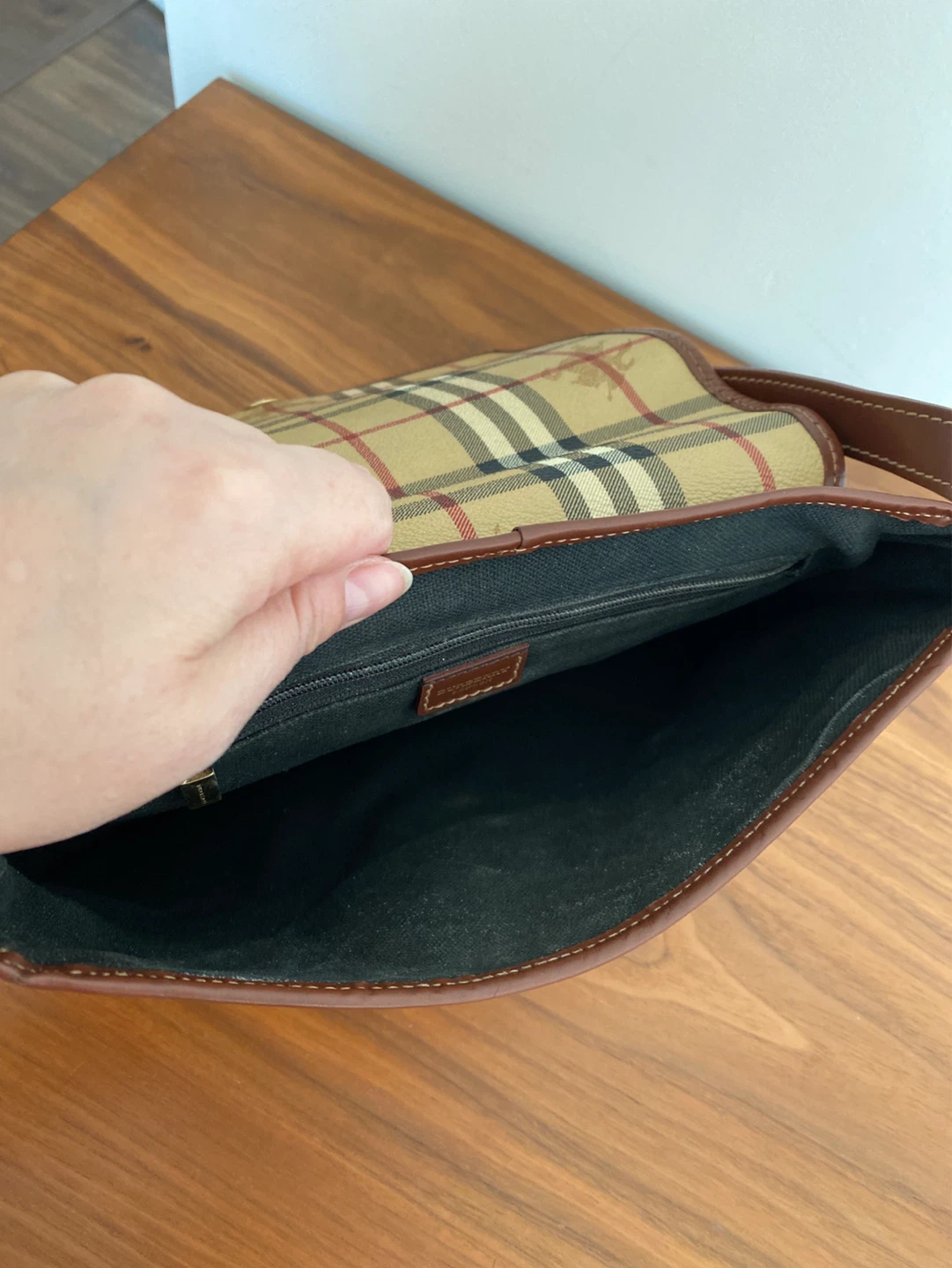 Burberry Nova Check Leather Trim Crossbody Bag - photo 5