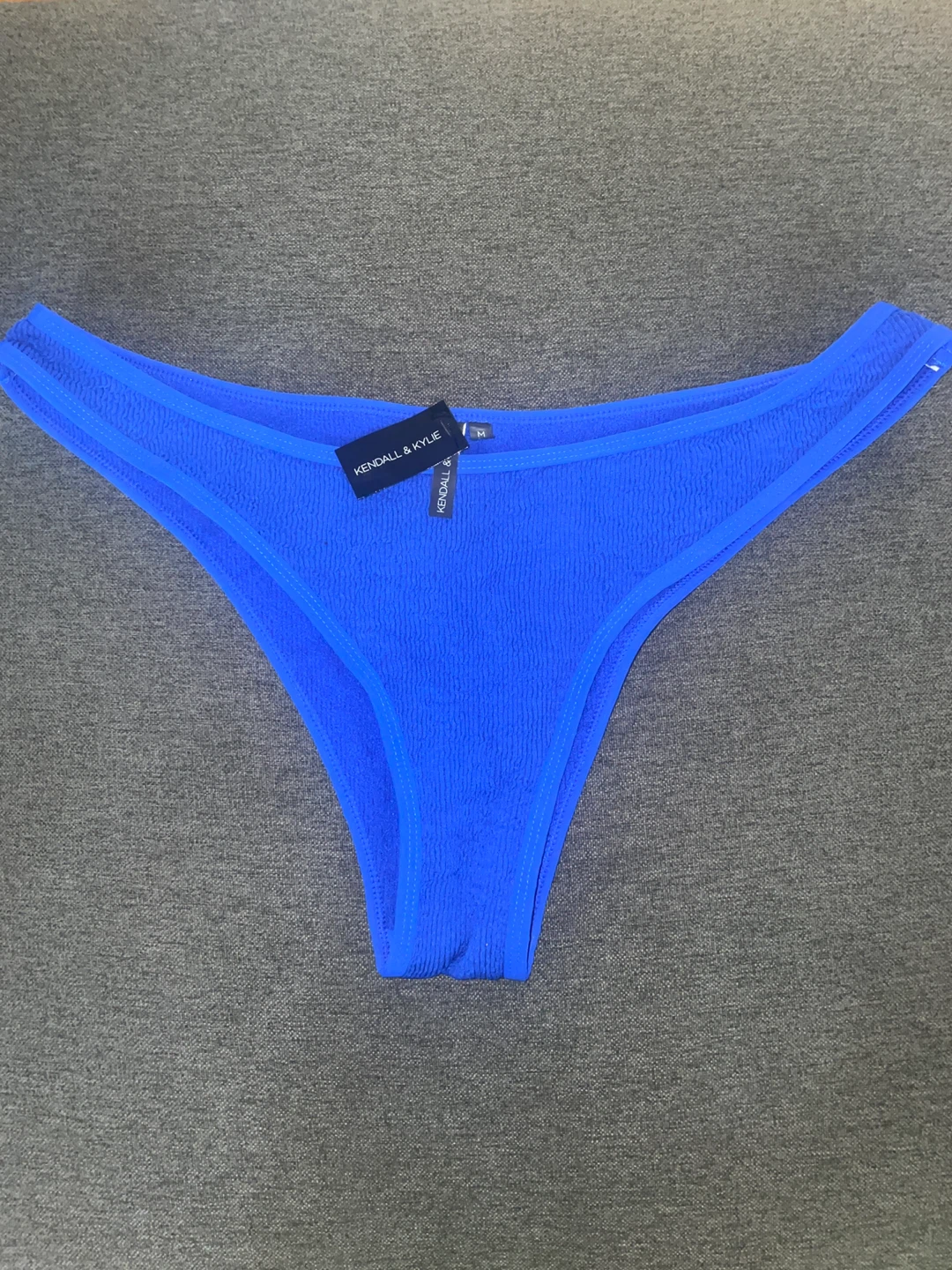 NWT - Kendall & Kylie Blue Textured Bikini Top - photo 3