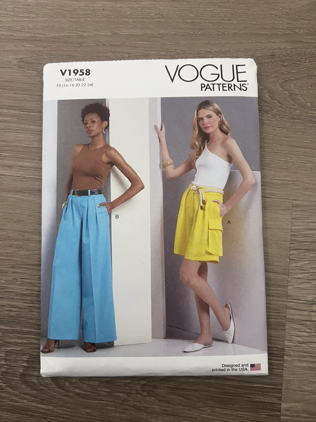 Vogue Sewing Pattern - wide leg pants