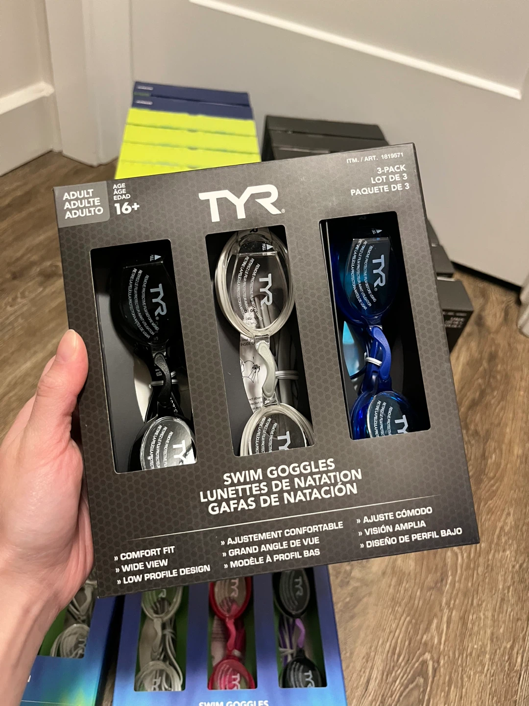 TYR Swim Goggles 3-Pack. Adults and Juniors
