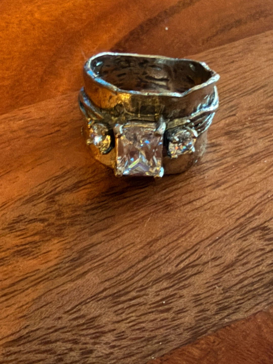 Statement Silver Ring with Large CZ