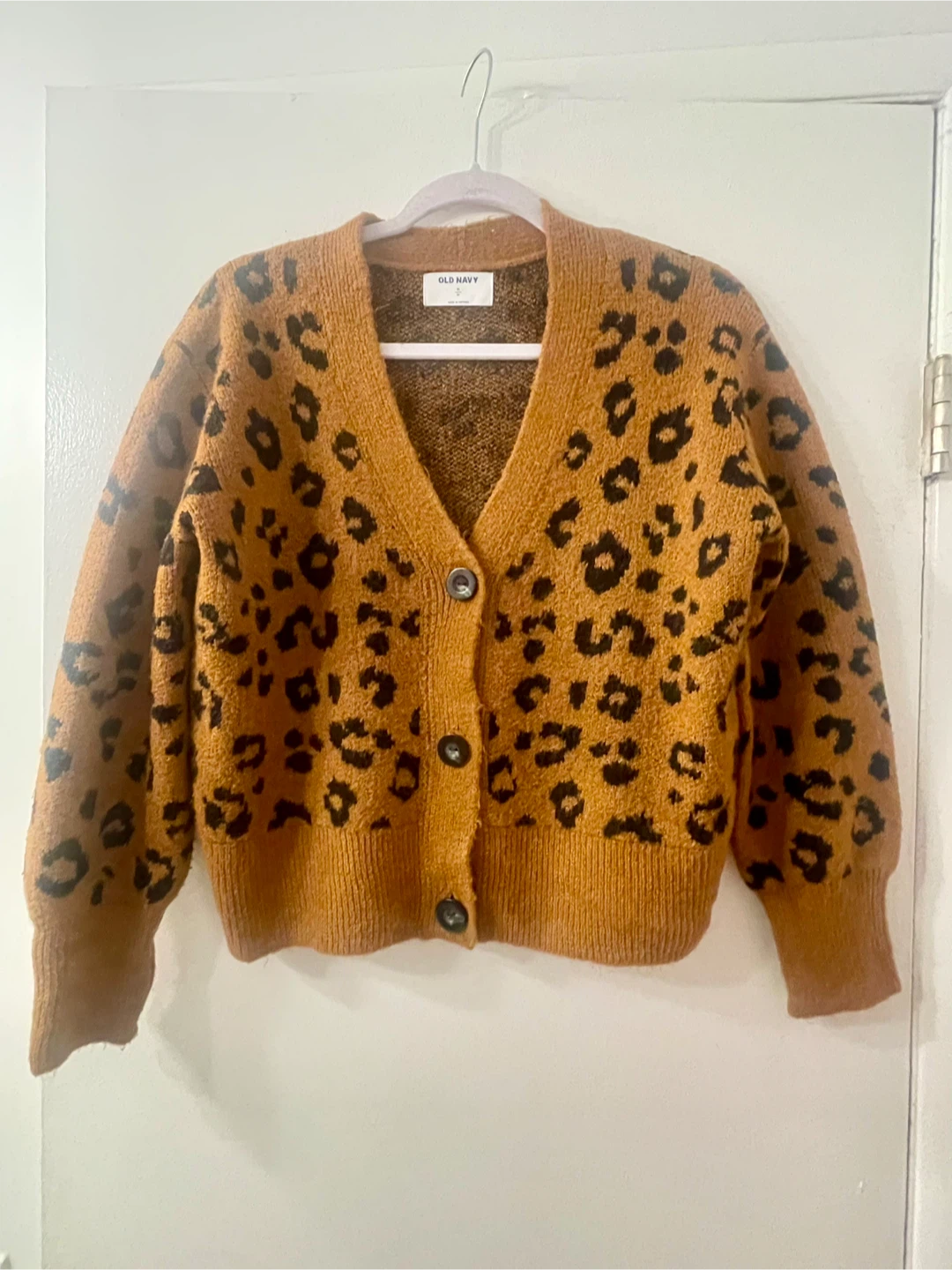 Old Navy Leopard Print Cardigan