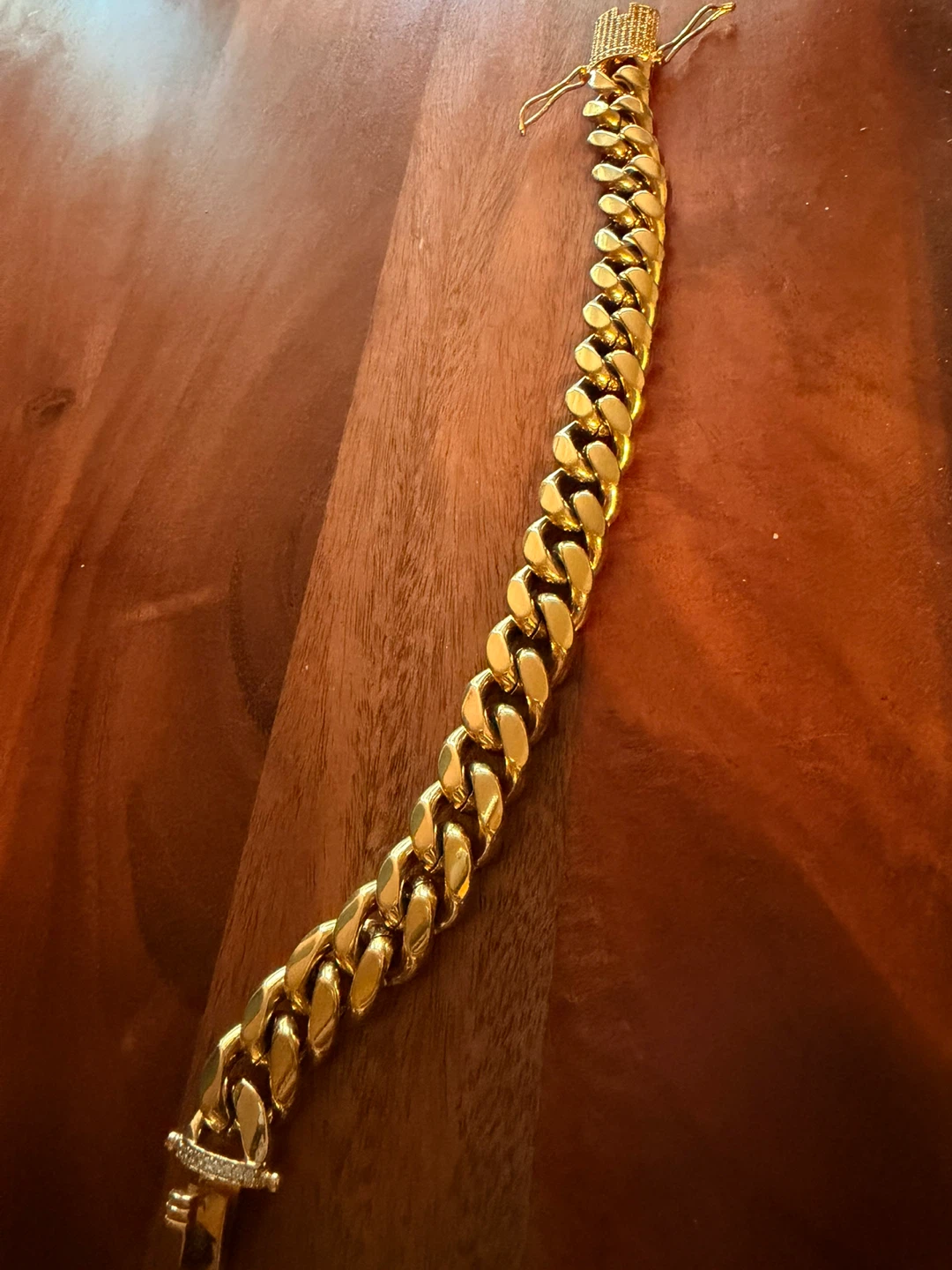18k Plated Gold Miami Cuban Link CZ Bracelet - Harlem Bling