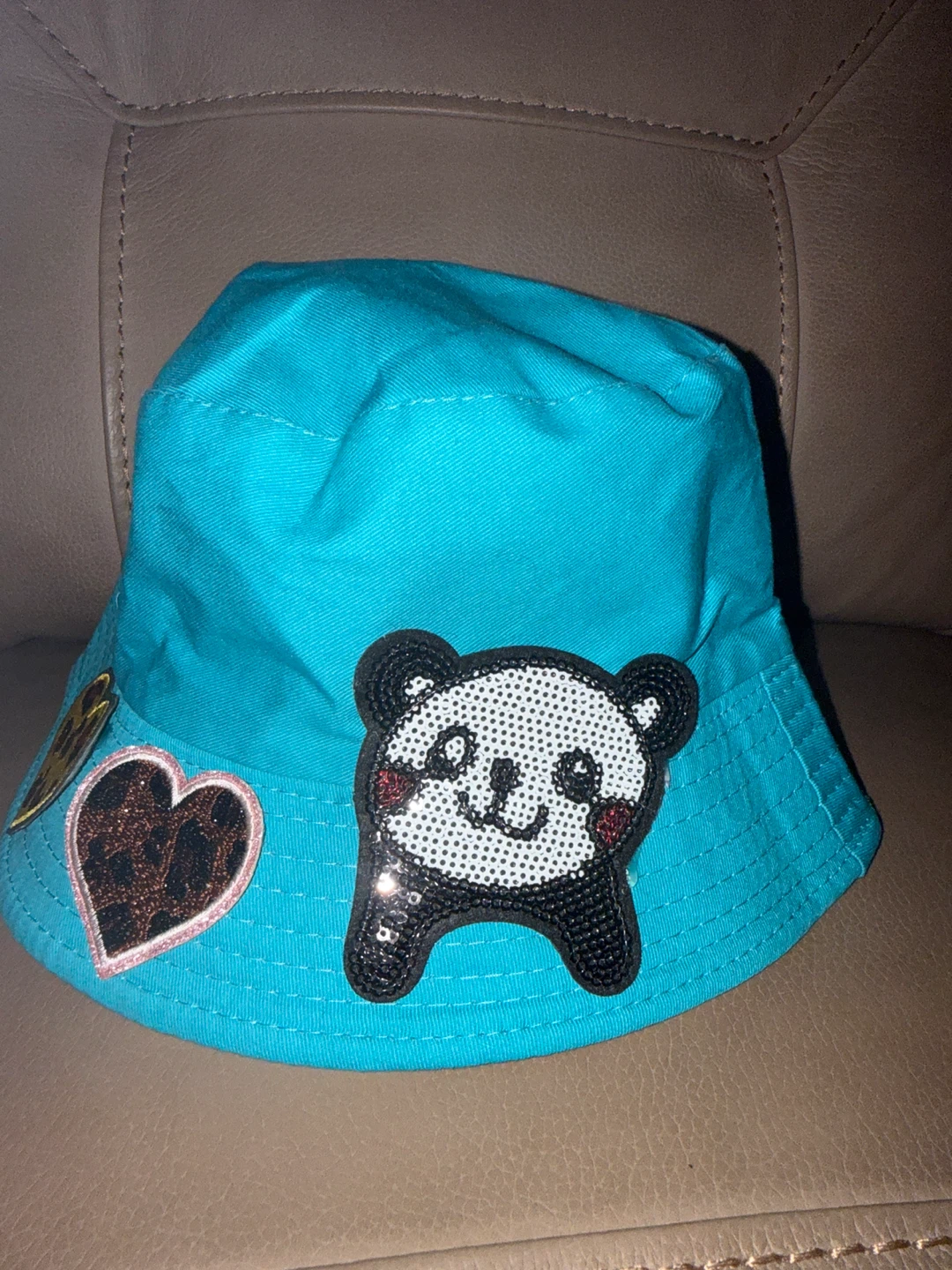 Kids Teal Bucket Hat with  Patches