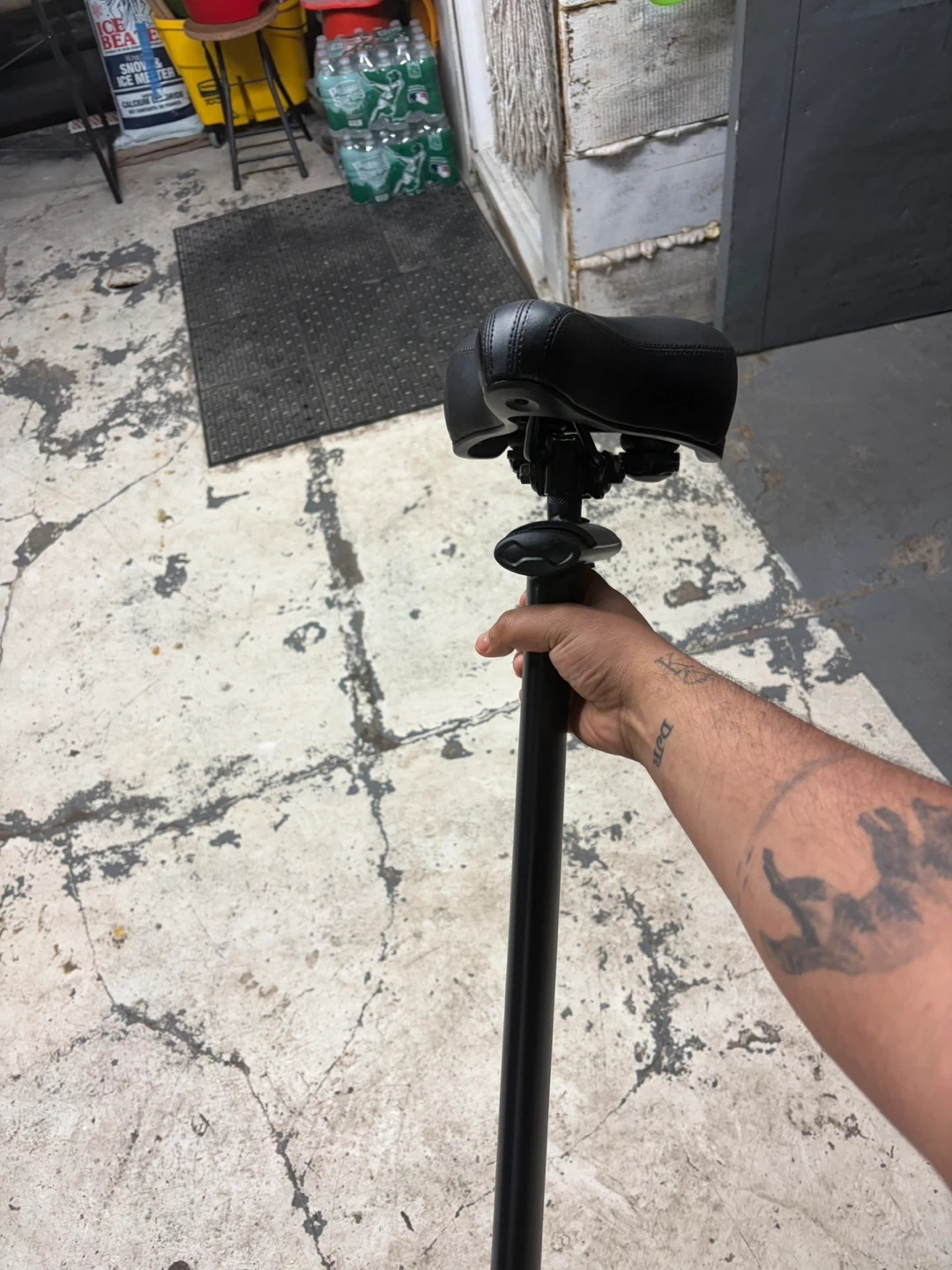 Black Bicycle Seat with Adjustable Post - photo 2