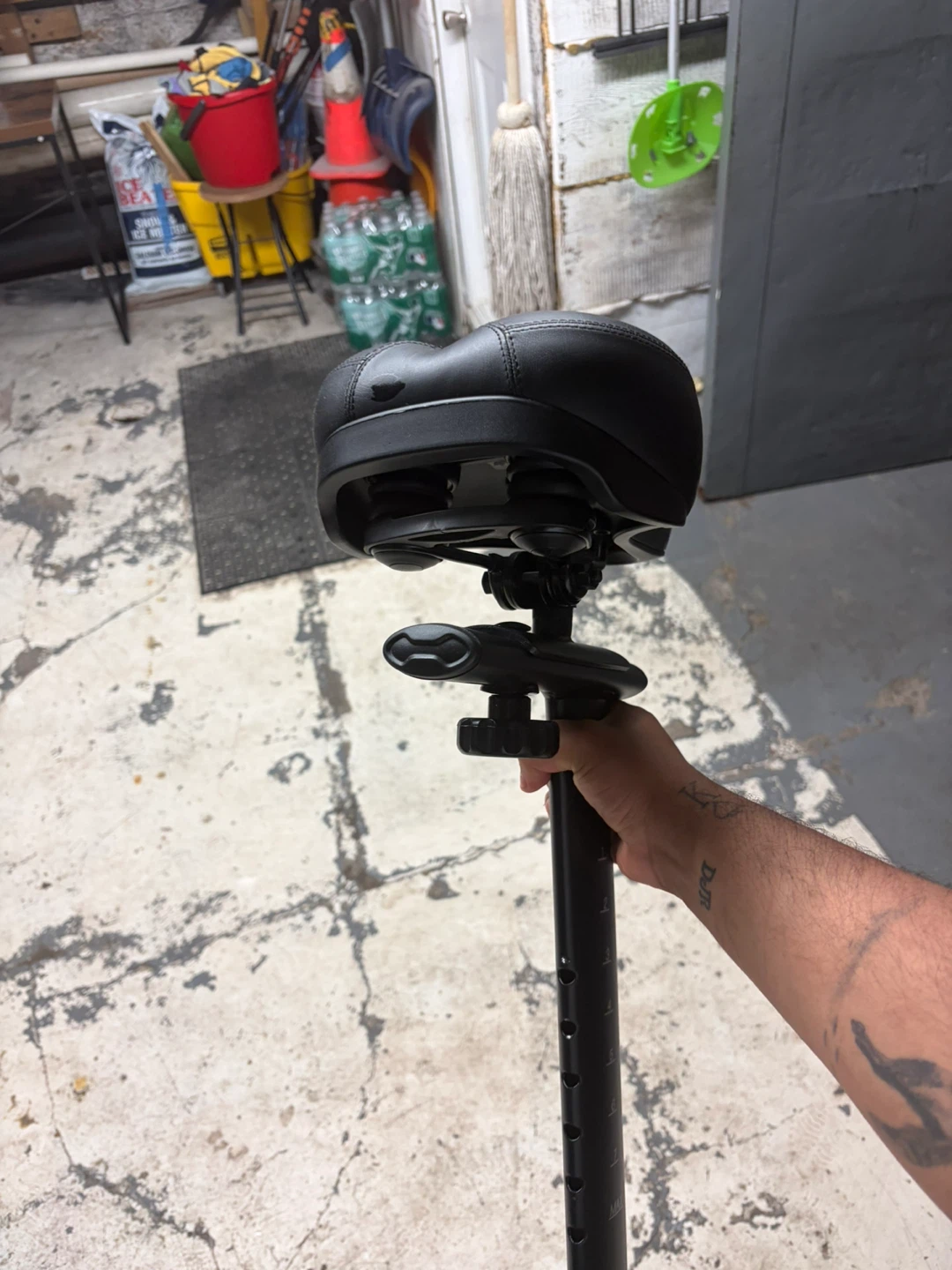 Black Bicycle Seat with Adjustable Post - photo 4