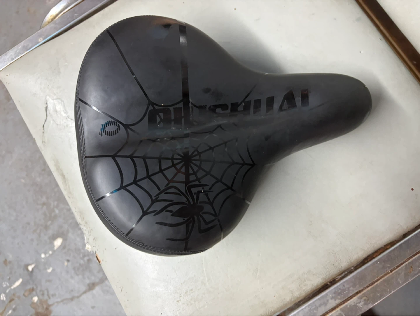 Black Spider Web Bike Saddle