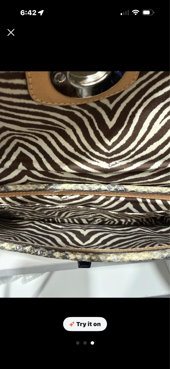 Coach Straw Clutch with Leather Trim - photo 3