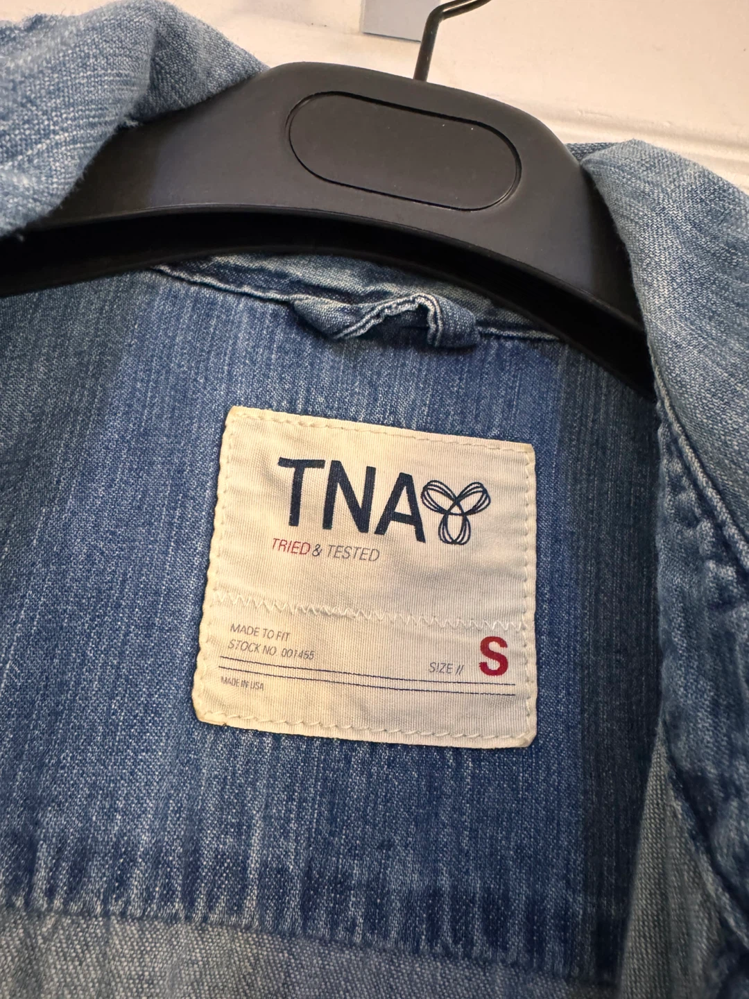 TNA Denim Shirt Size S - photo 3