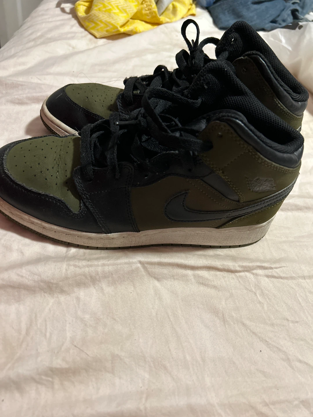 Nike Air Jordan 1 Mid SE "Light Olive" Shoes - photo 2