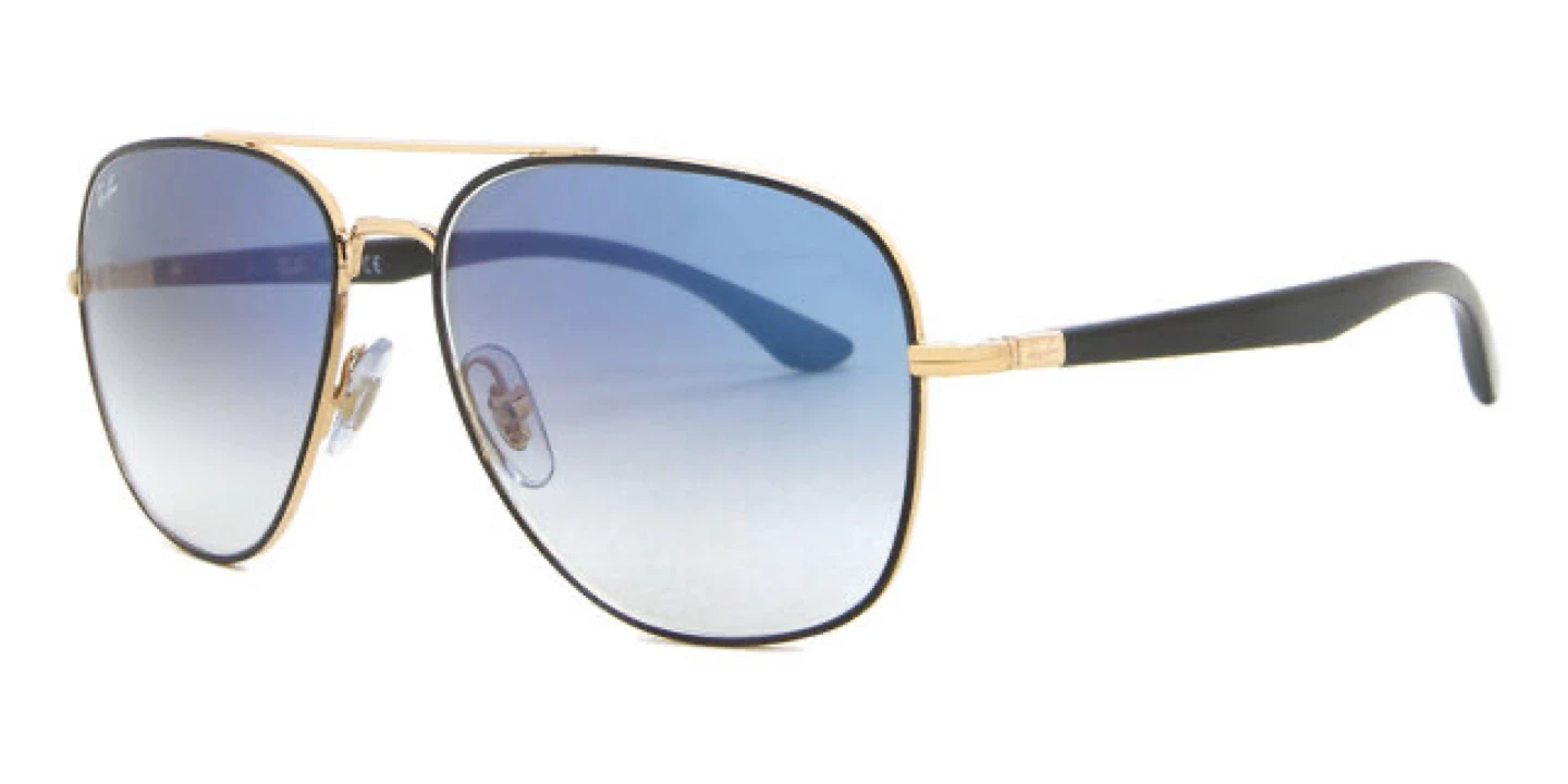 Ray-Ban RB3683 Sunglasses - Blue Lenses, Gold Frame - photo 2