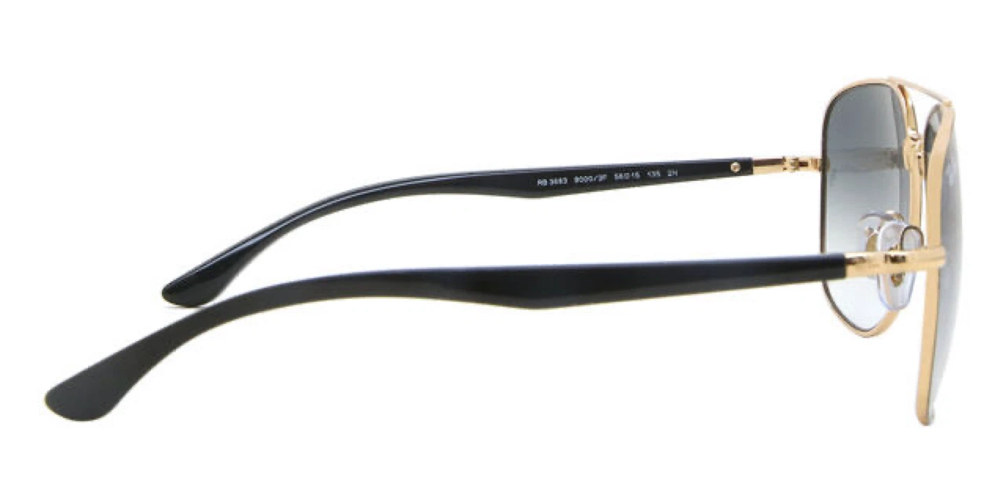 Ray-Ban RB3683 Sunglasses - Blue Lenses, Gold Frame - photo 3