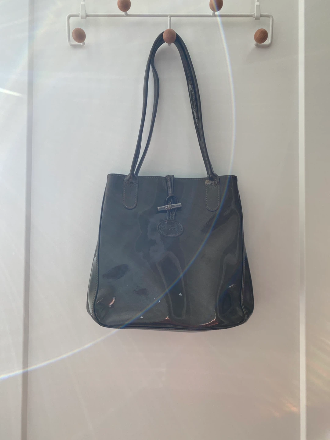 Longchamp Patent Leather Tote Bag