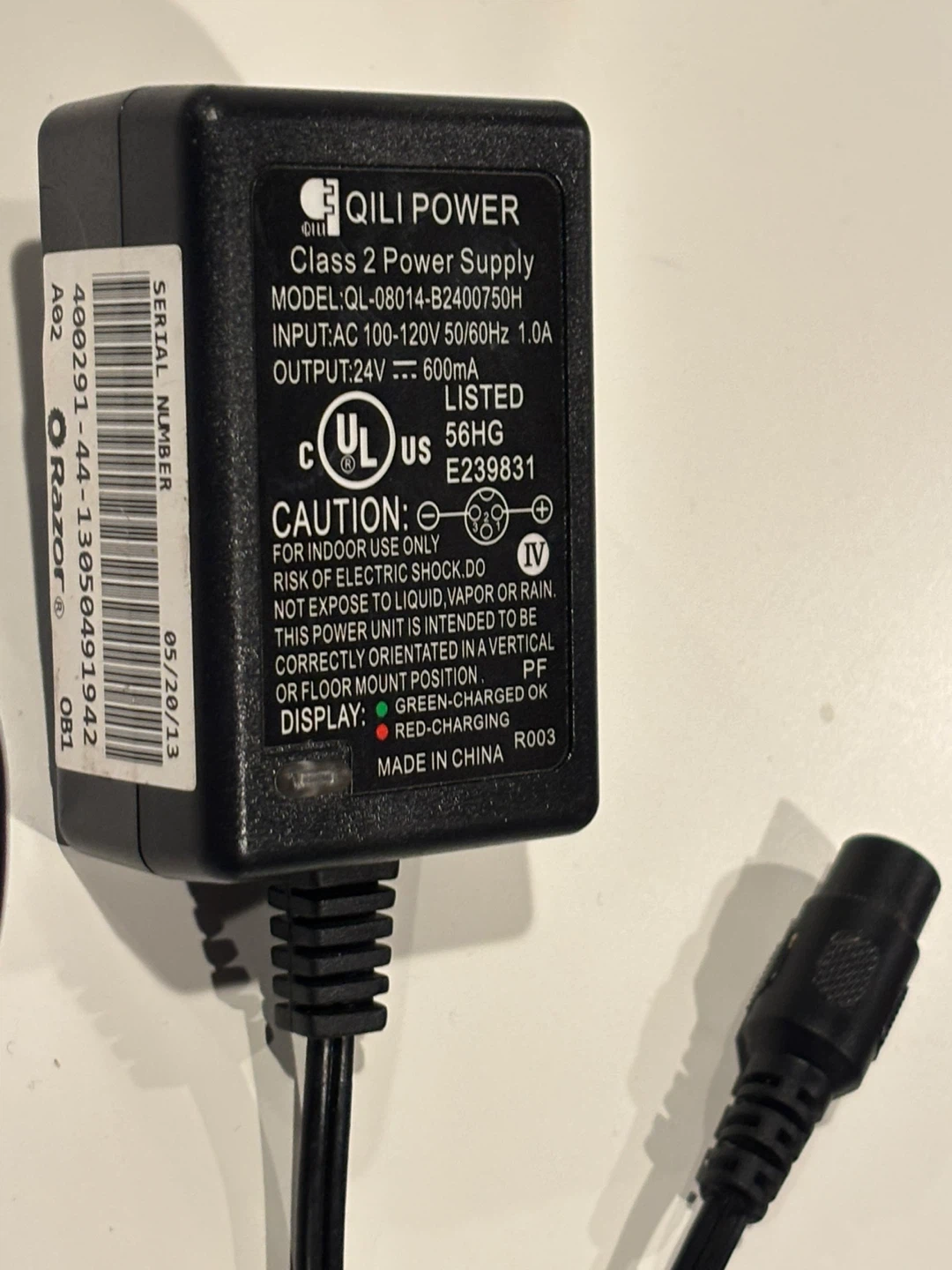 Razor Electric Scooter /hoverboard Charger - photo 2