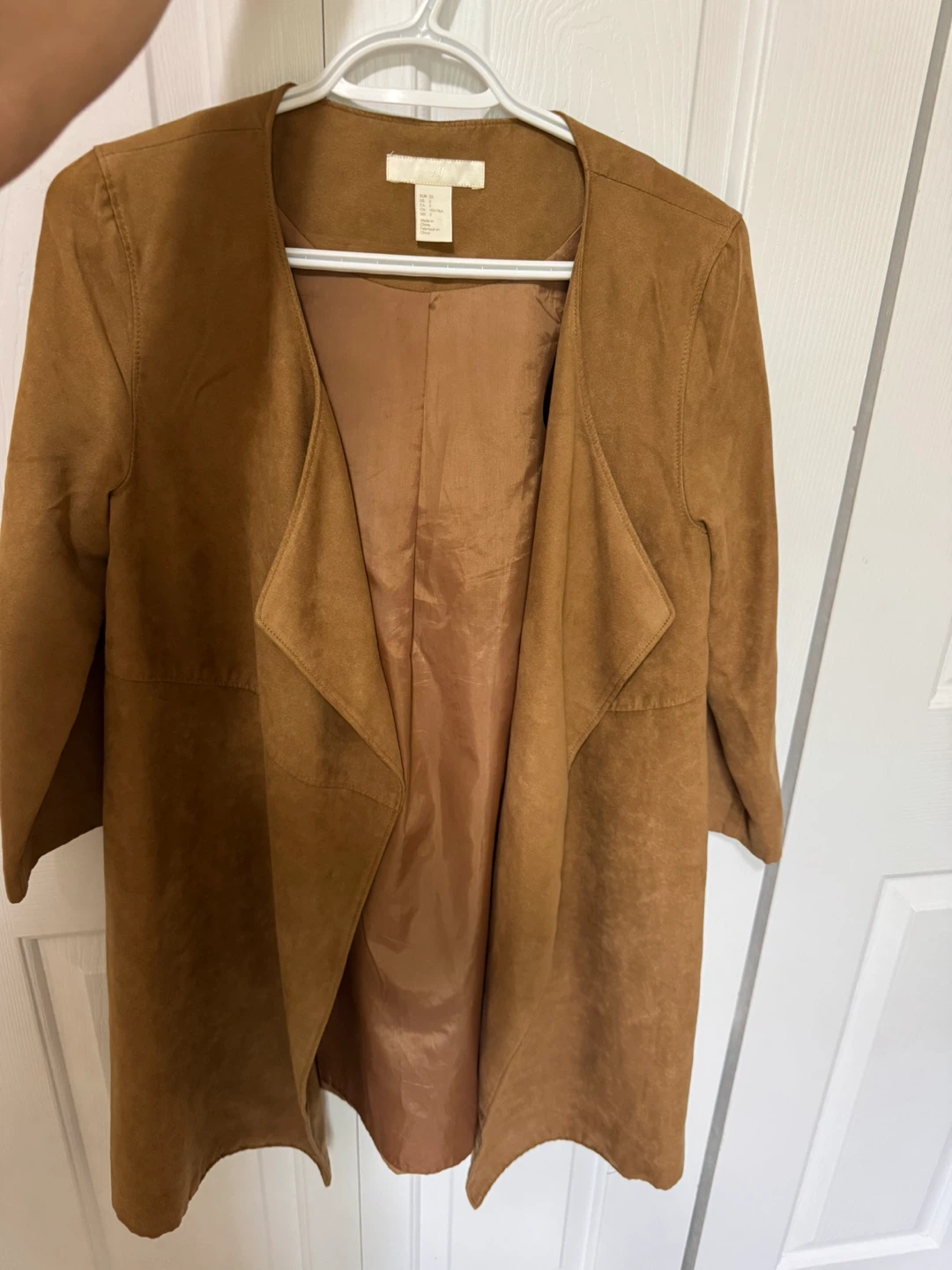 H&M Suede-like Waterfall Jacket - Size 2