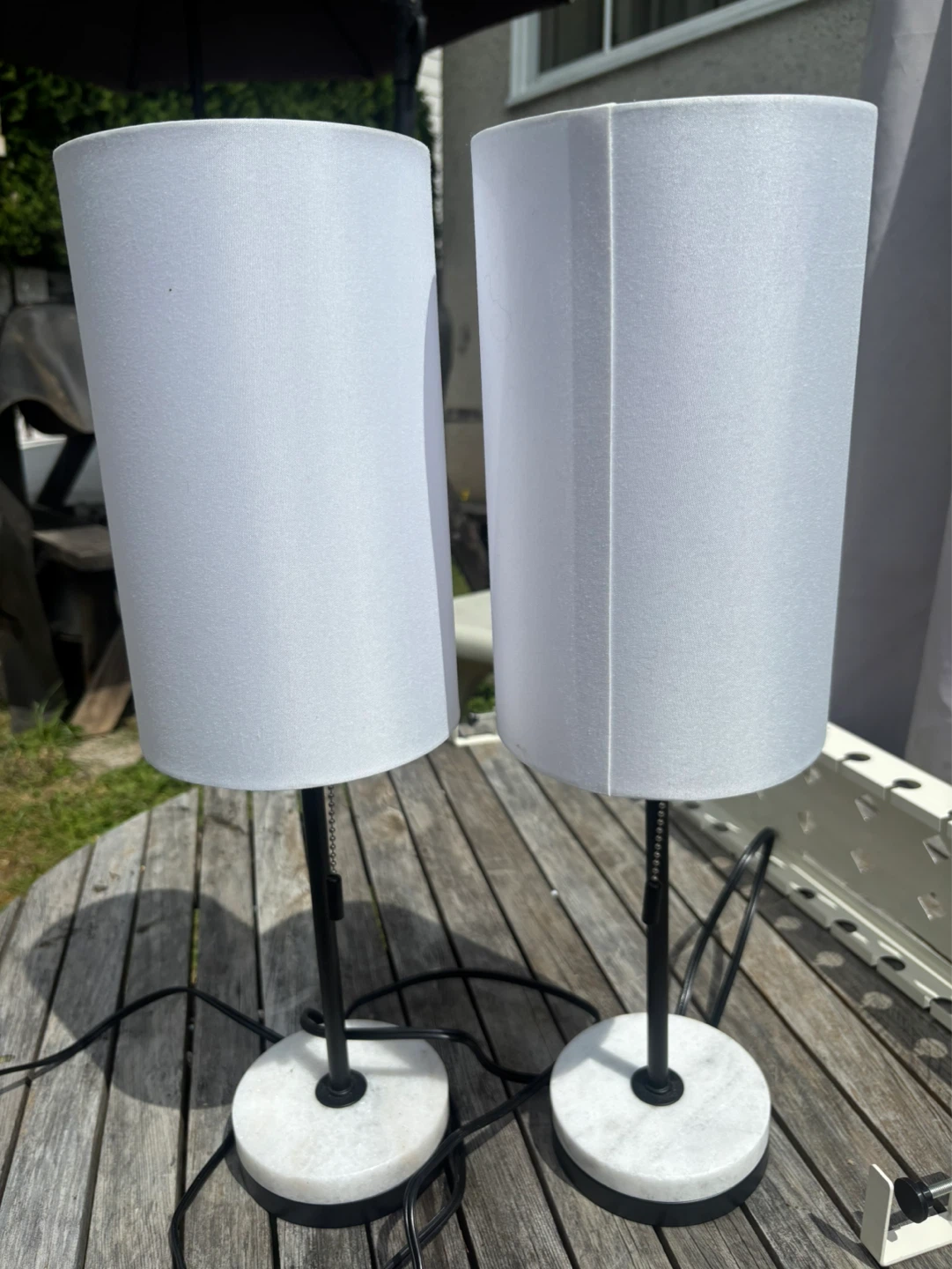 Marble base lamps