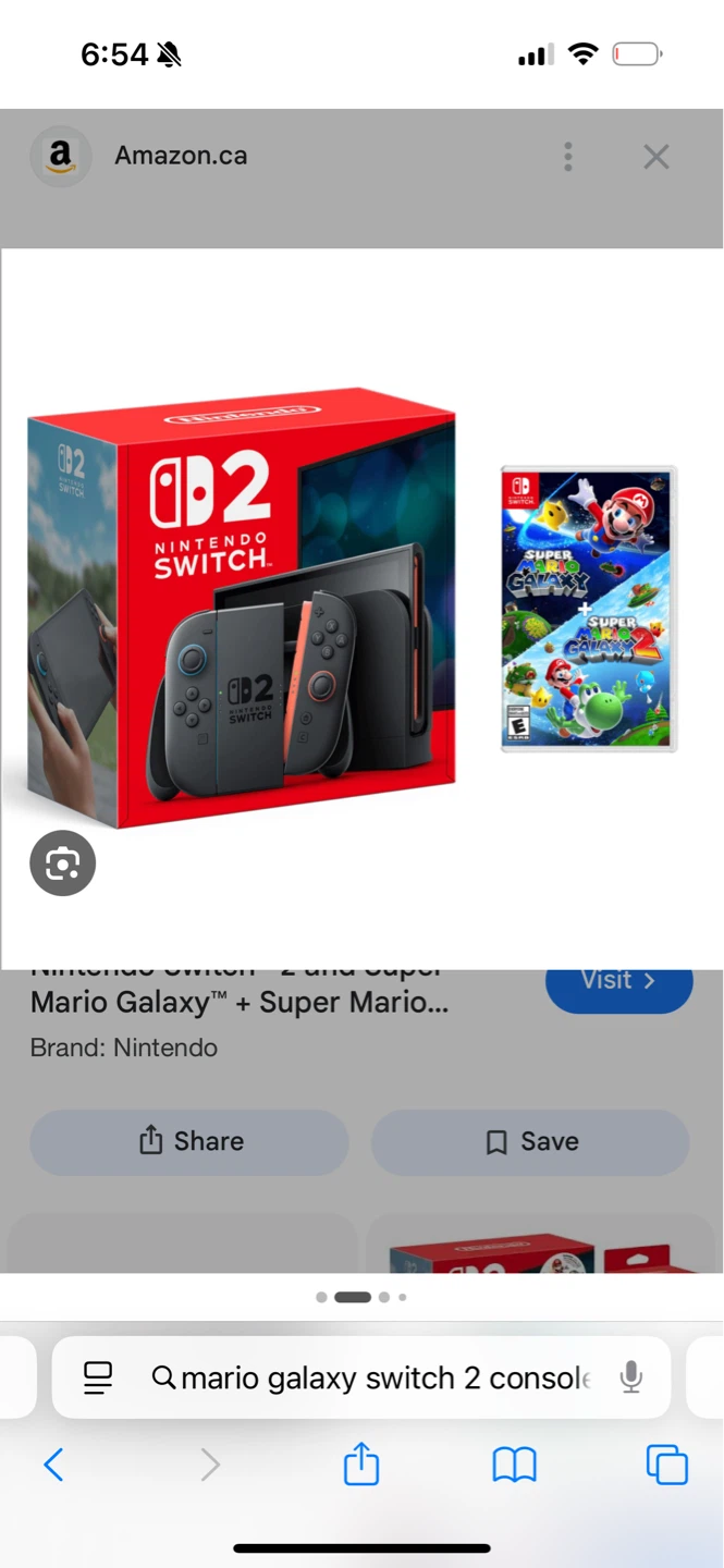 switch 2  console mario galaxy bundle   brand new never open